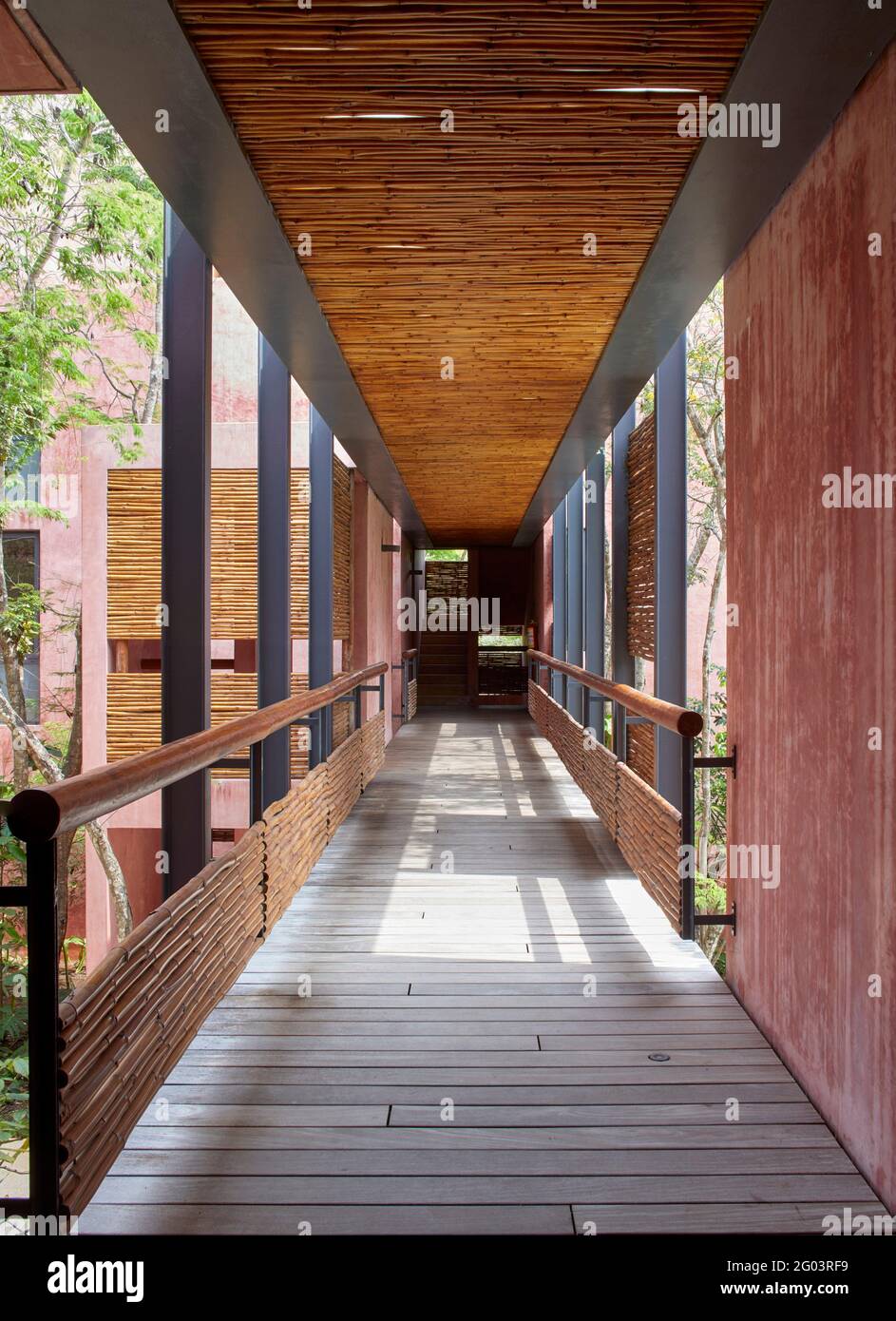 Covered walkway. Tulum Apartments, Tulum, Mexico. Architect Reyes Rios + Larrain Studio , 2019