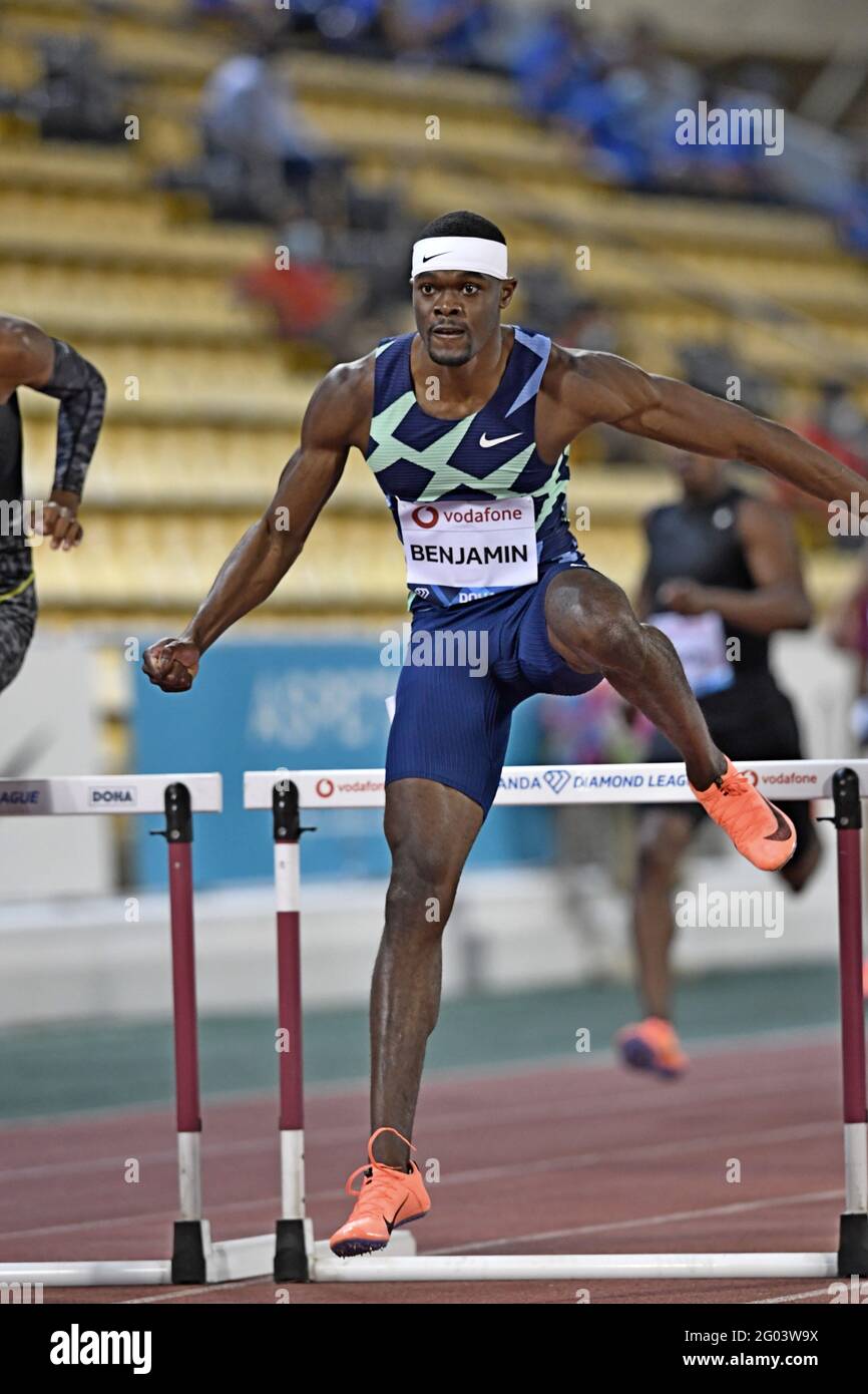 Rai Benjamin (USA) wins the 400m hurdles in 47.38 during the World