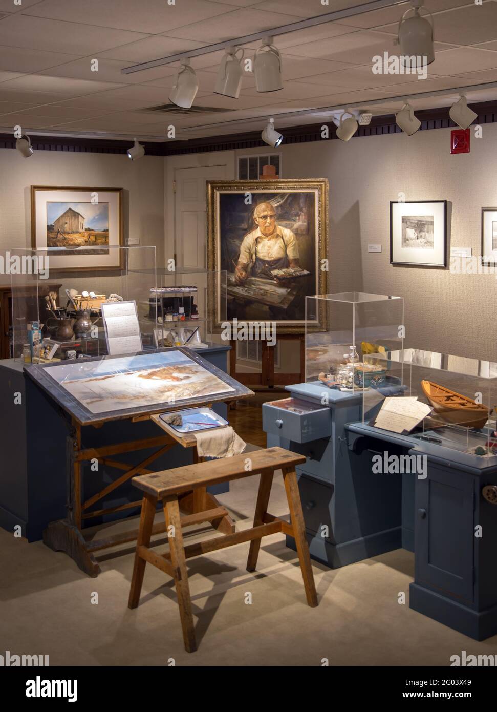 Reproduction of Gerhard CF Miller studio at Miller Art Museum, Sturgeon