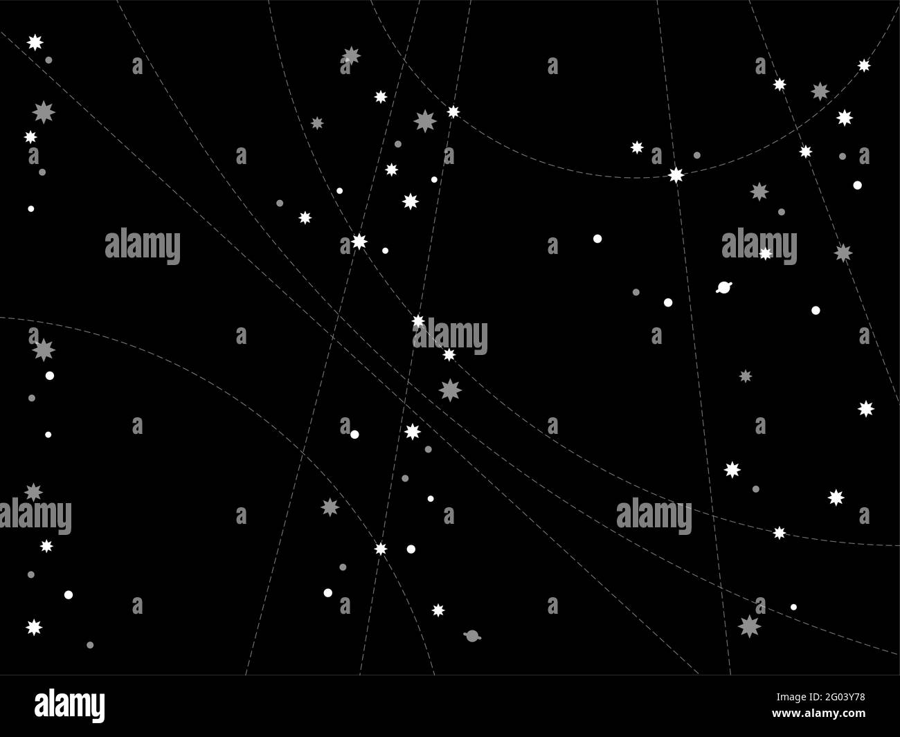 The Night Starry Sky -- (black blank background Stock Vector Image ...