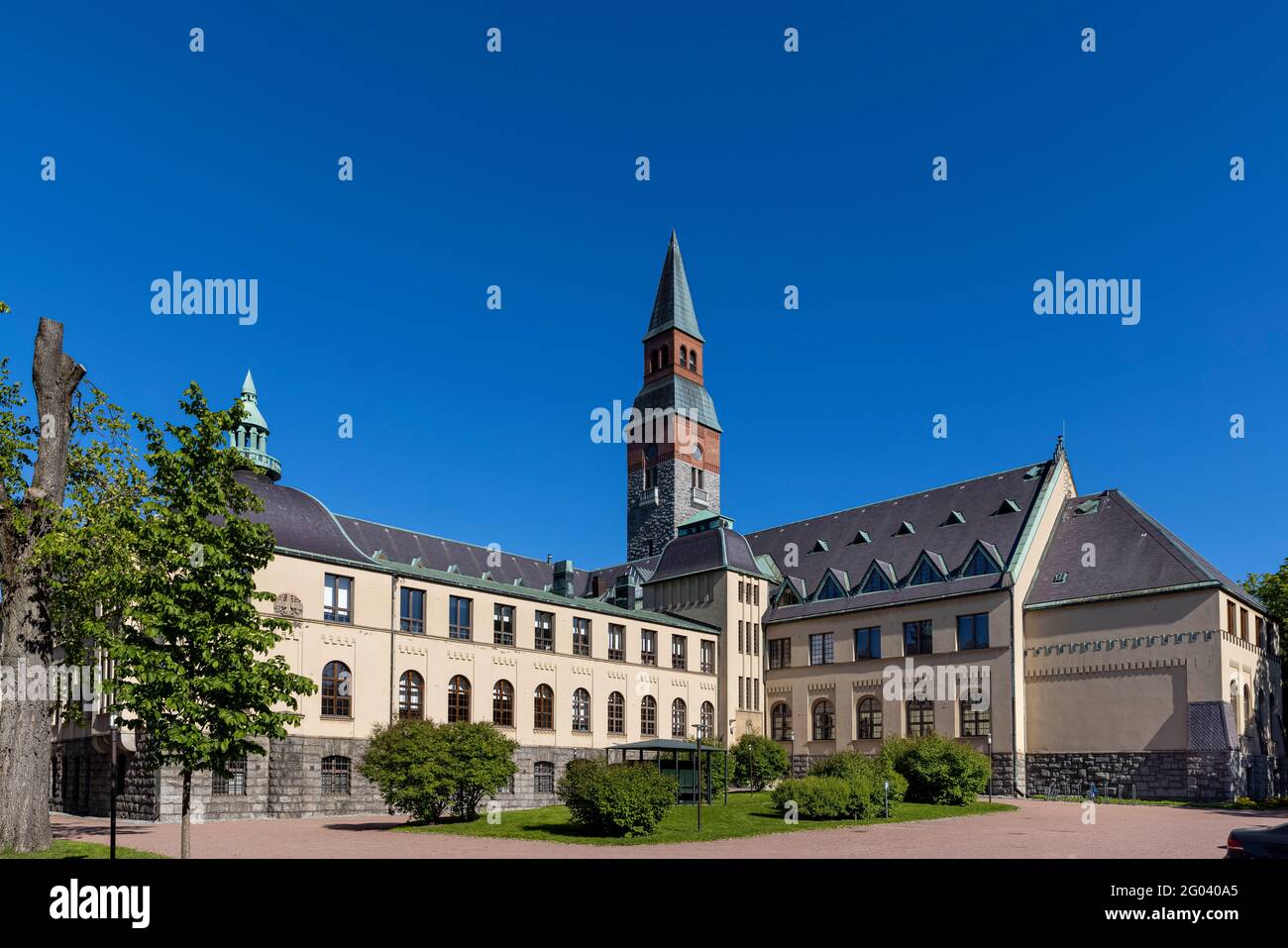 Finnish National Museum operates in a prominent building downtown Helsinki Stock Photo