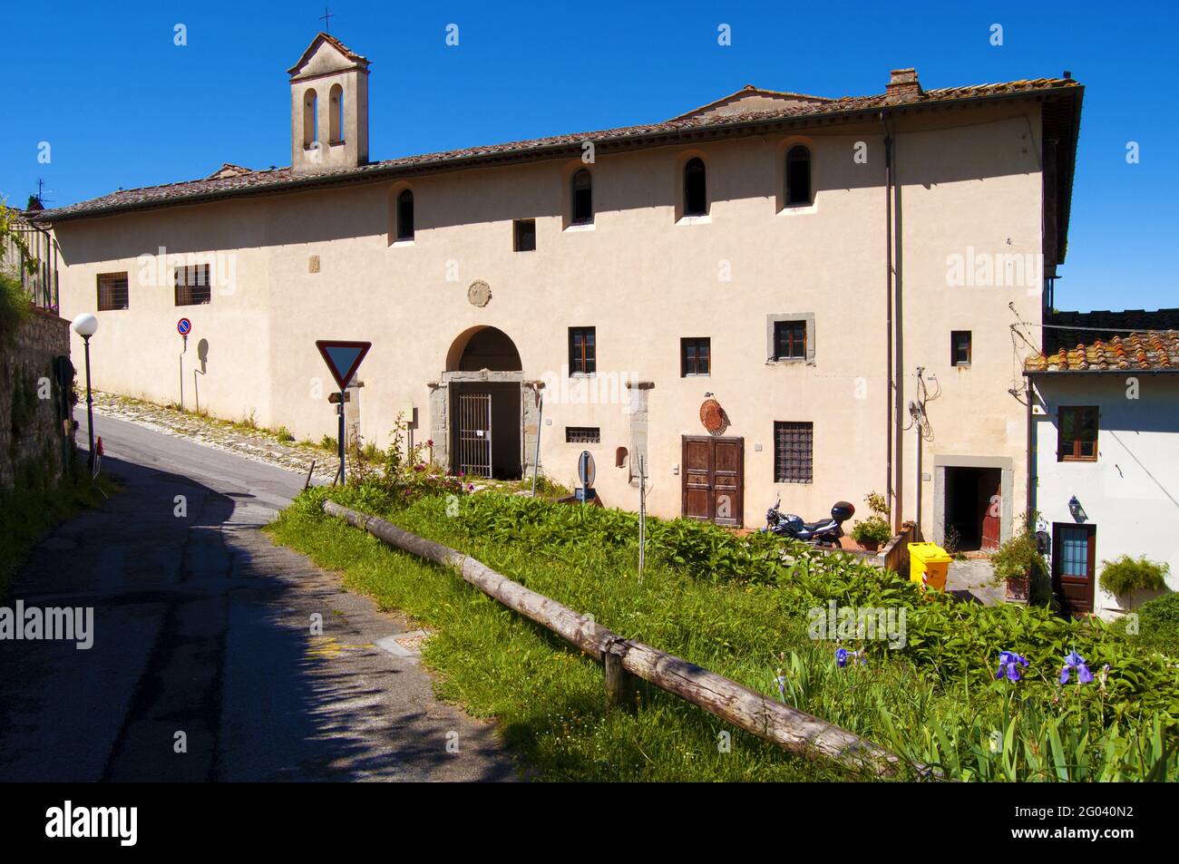 Bagno a Ripoli, Florence, Tuscany, Italy - Spedale del Bigallo, ancient building dating back to 1214. Stock Photo