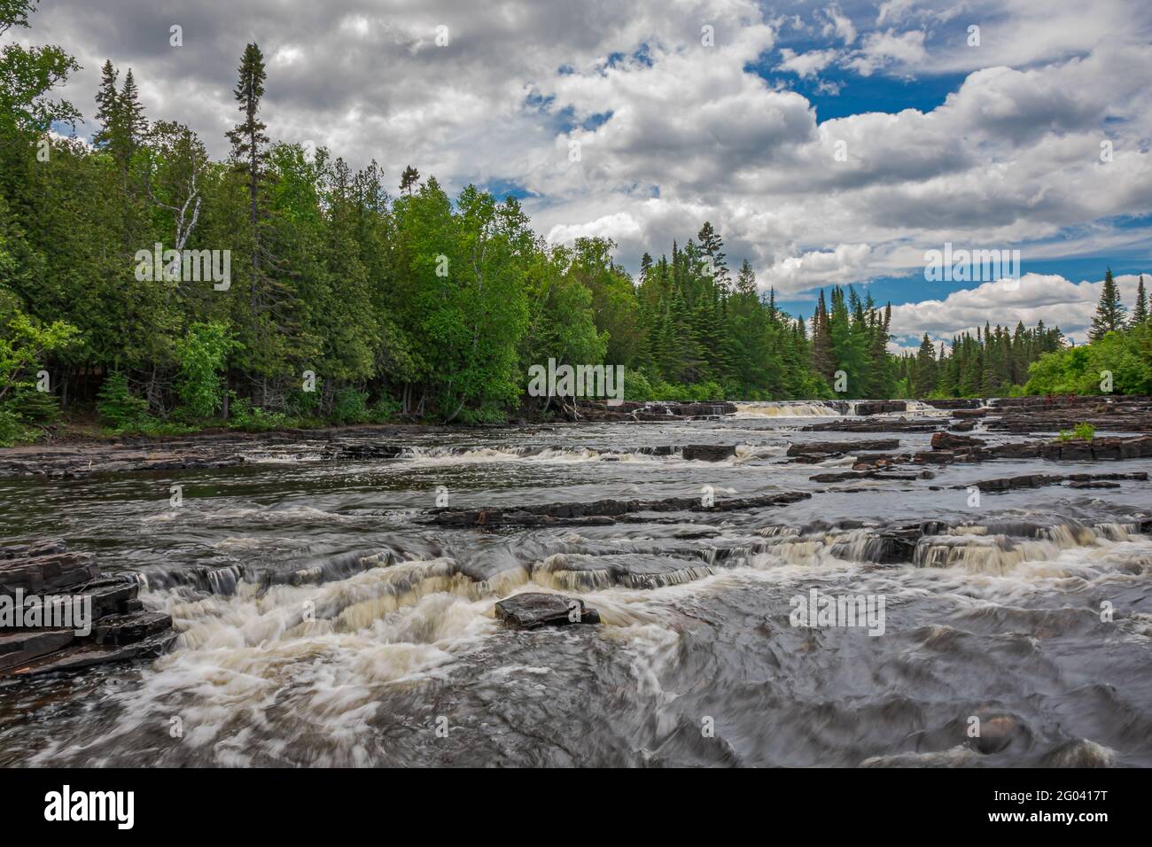 Trowbridge Falls Conservation Area Thunder Bay Ontario Canada Stock Photo