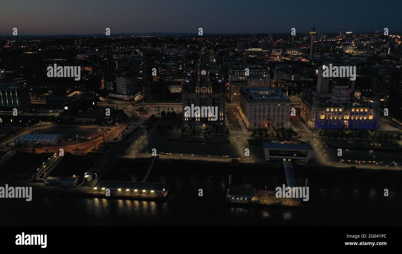 Liverpool docks aerial hi-res stock photography and images - Alamy