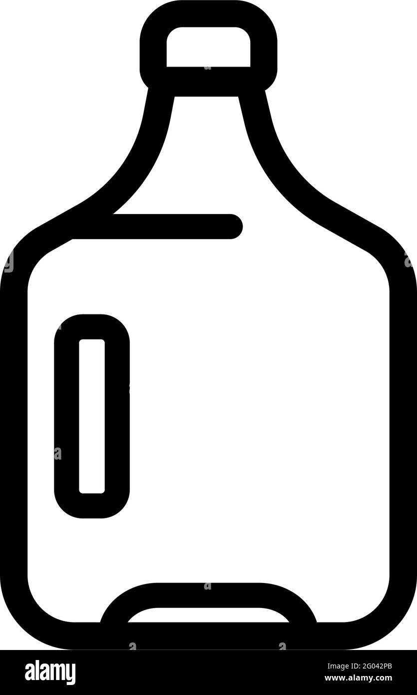 plastic water bottle delivery outline icon Stock Vector