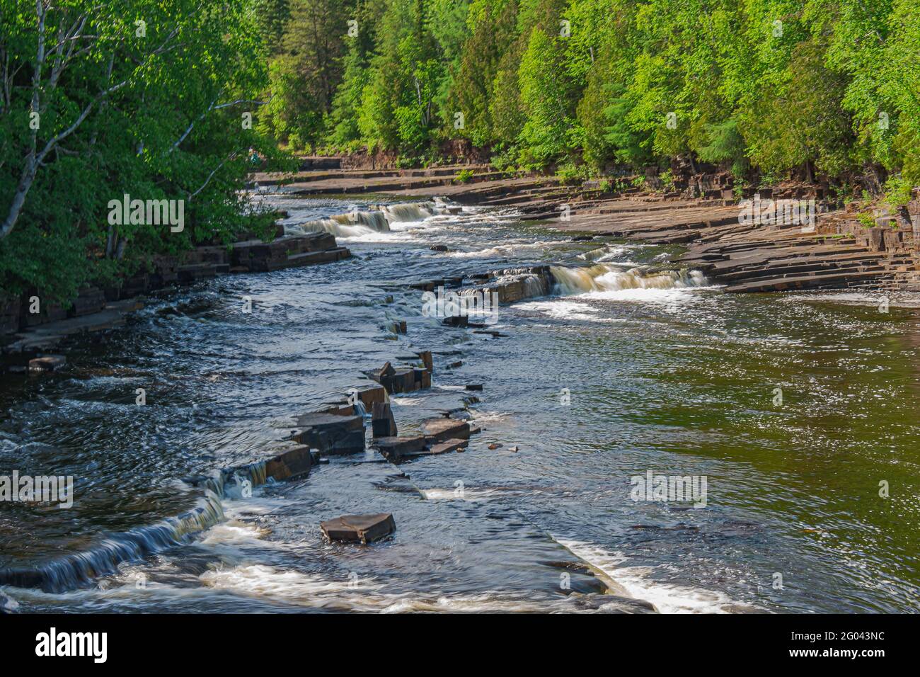 Trowbridge Falls Conservation Area Thunder Bay Ontario Canada Stock Photo