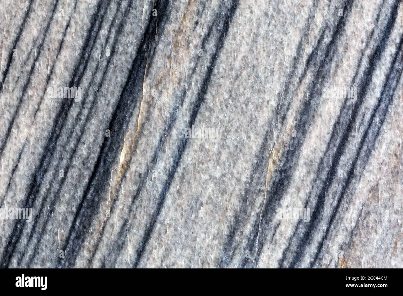 black and white marble slab texture with diagonal striped pattern and background. Stock Photo