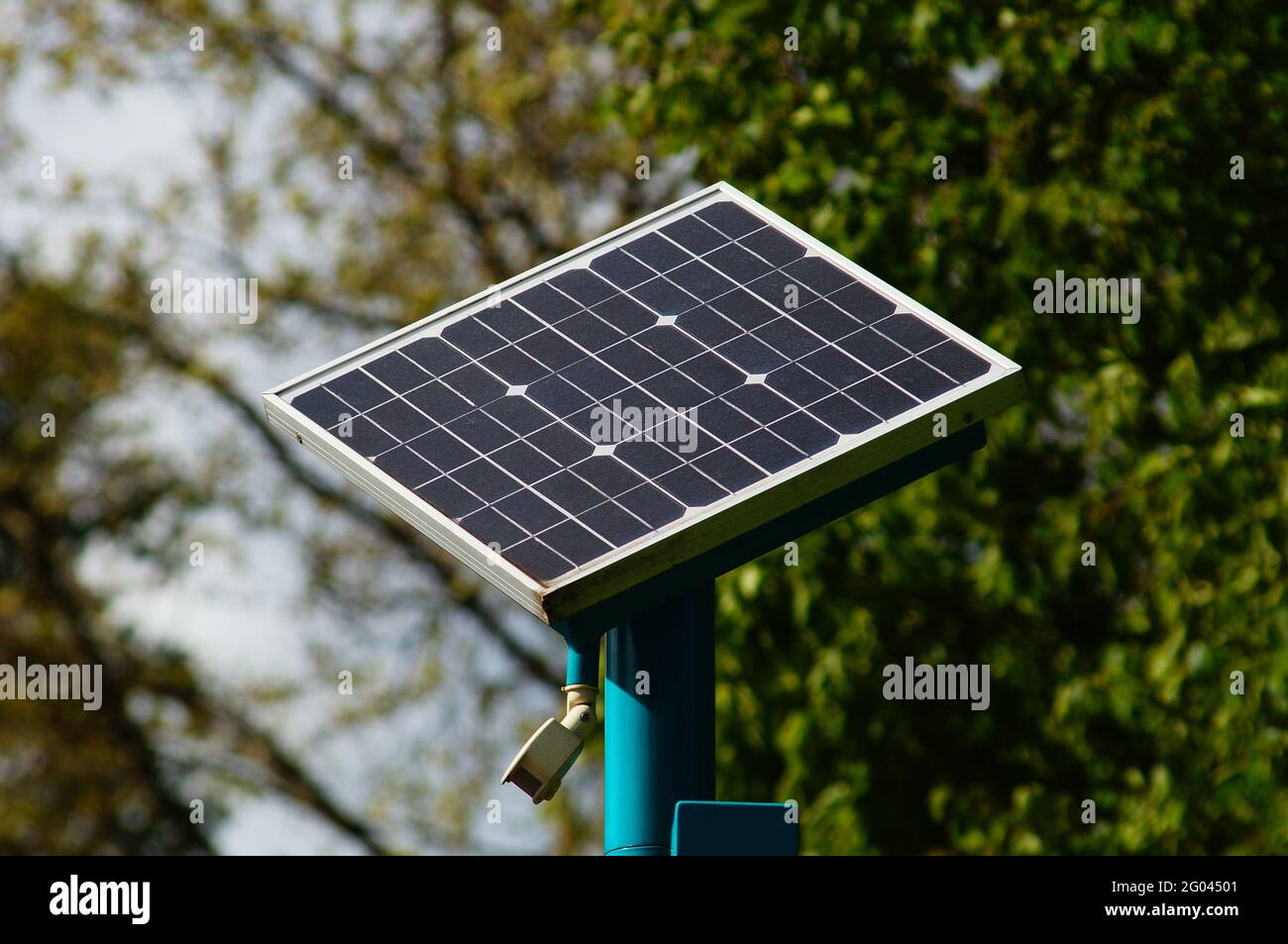 Solar cell to power a passenger information system Stock Photo - Alamy