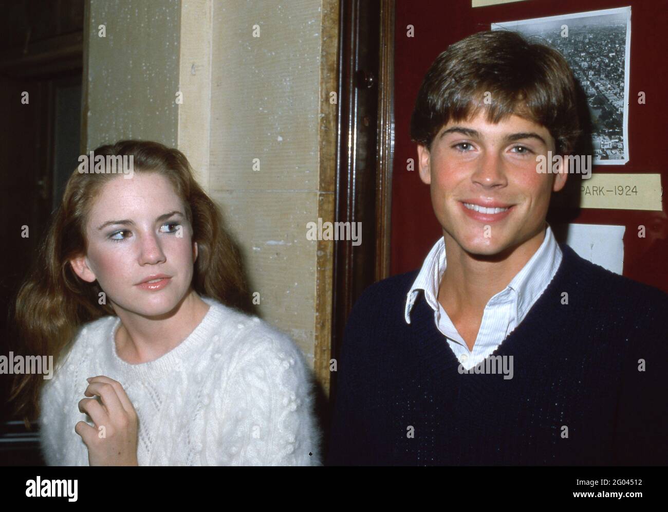 Rob Lowe and Melissa Gilbert Circa 1980's Credit: Ralph  Dominguez/MediaPunch Stock Photo - Alamy