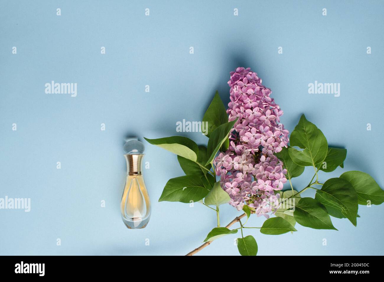 YEREVAN, ARMENIA - May 30, 2021: Dior perfume on the light blue ...