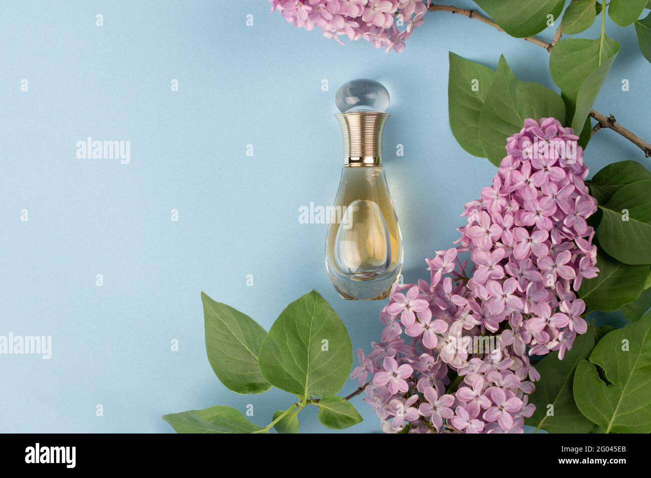 YEREVAN, ARMENIA - May 30, 2021: Dior perfume on the light blue ...