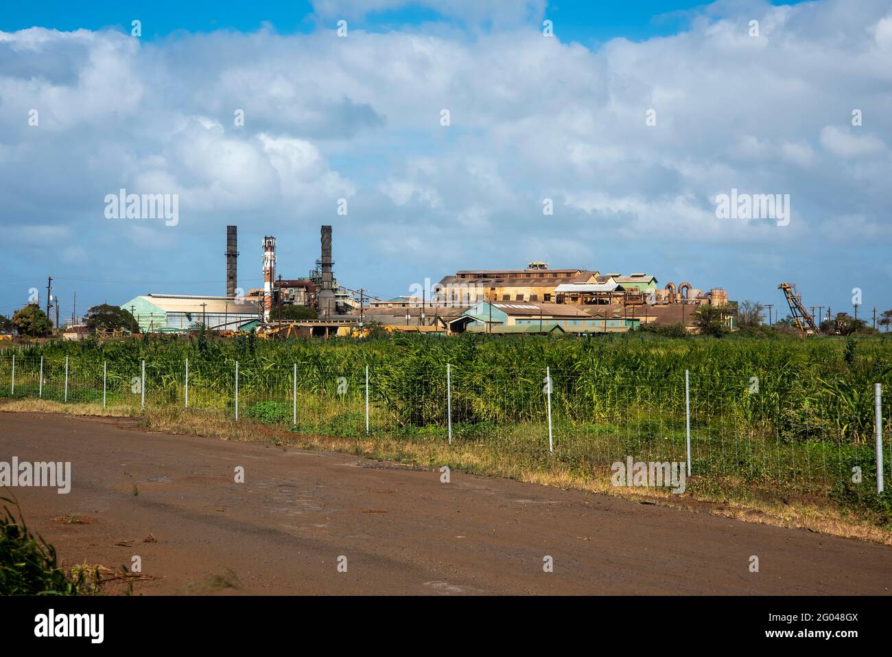 Maui, Hawaii. HC&S Pu'unene sugar mill which stands empty and closed in