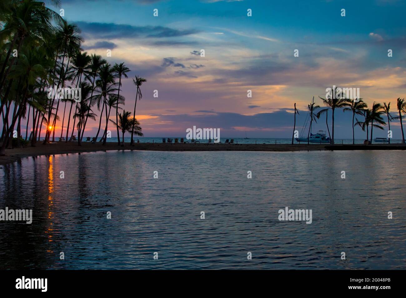 Hawaiian Sunset Stock Photo