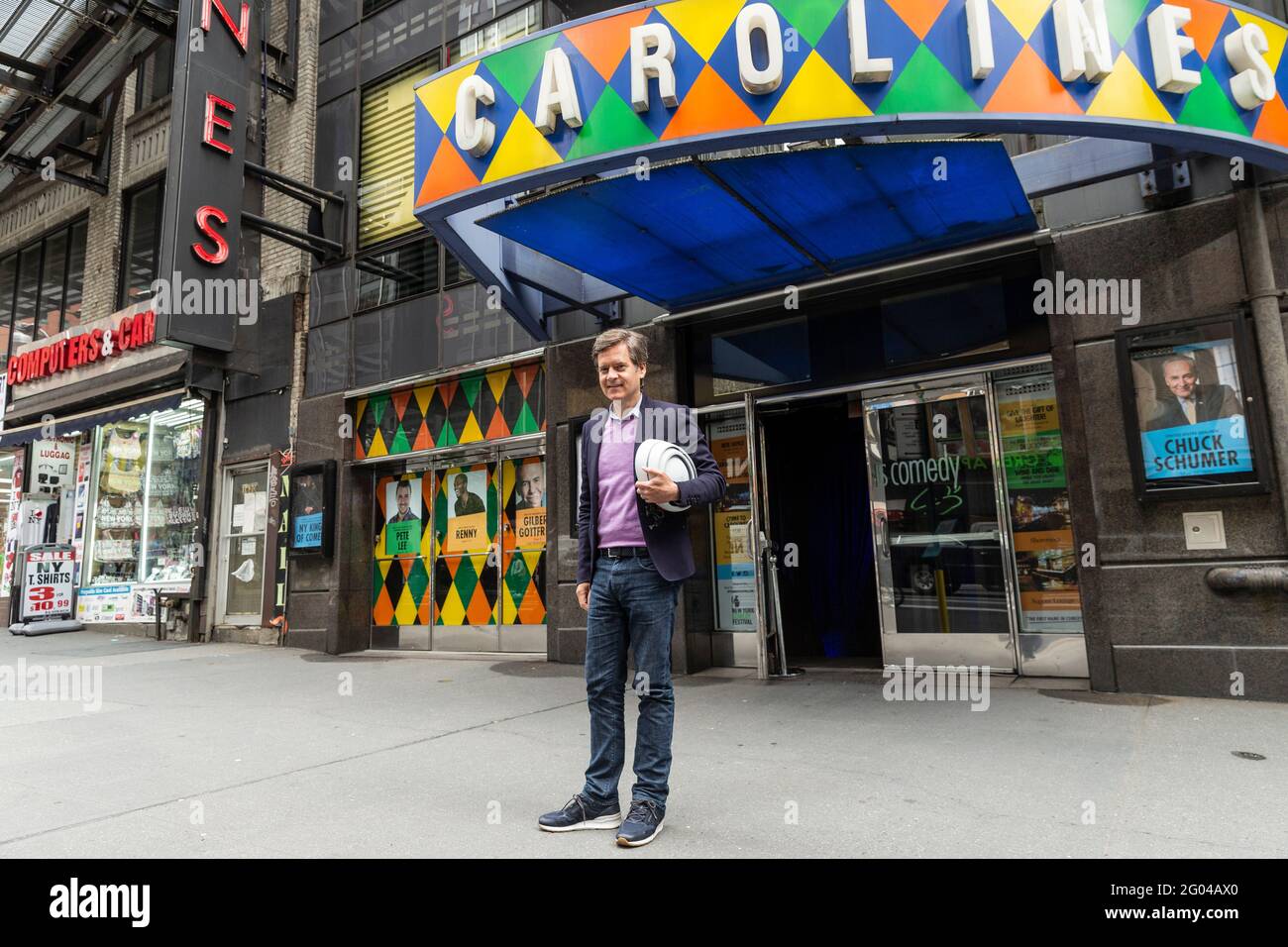 New York, NY - May 31, 2021: State Senator Brad Hoylman arrives for Carolines on Broadway comedy club re-opening after pandemic ceremony Stock Photo