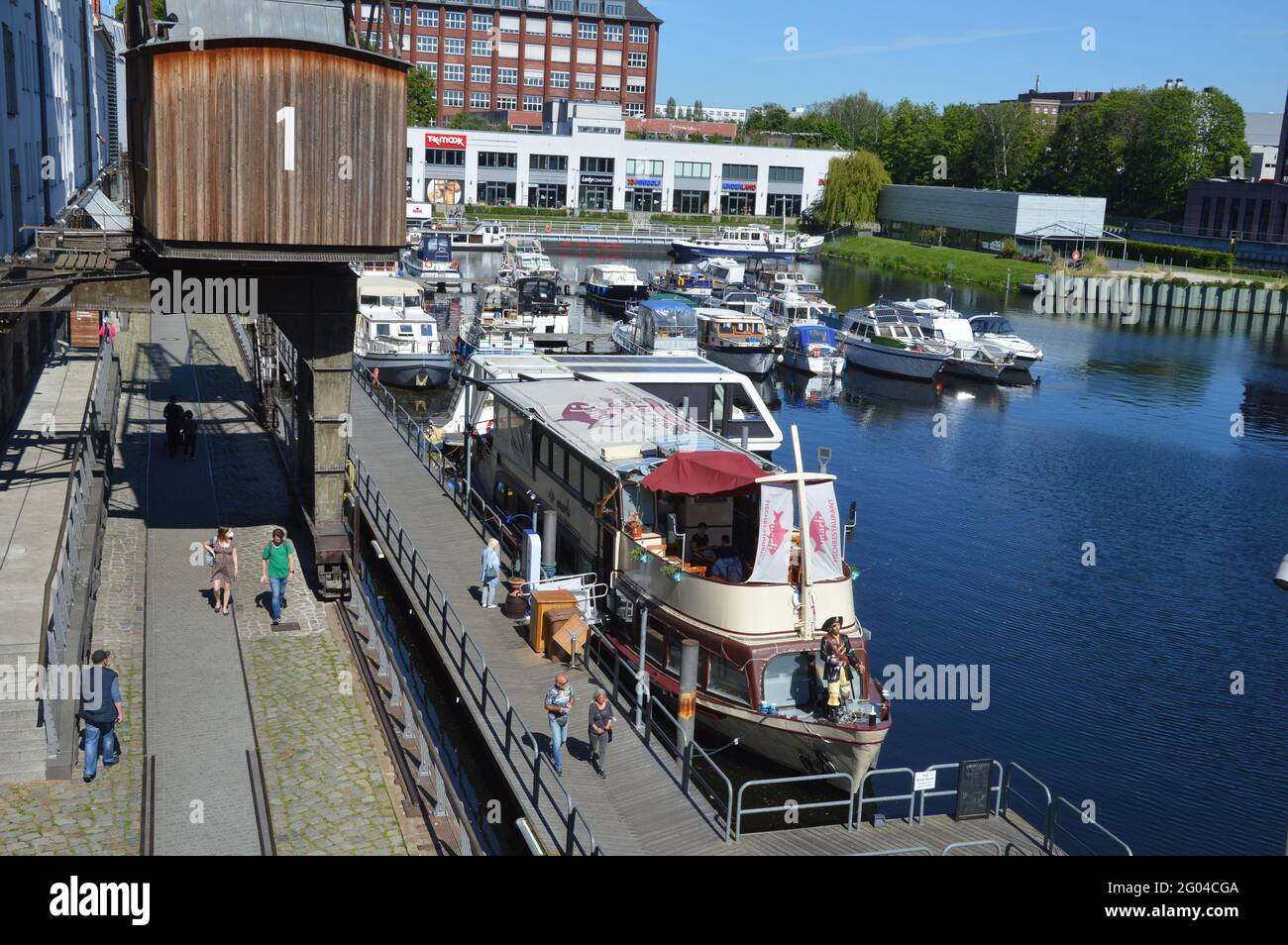 The Tempelhof Harbour in Berlin, Germany - 31st May 2021. Stock Photo