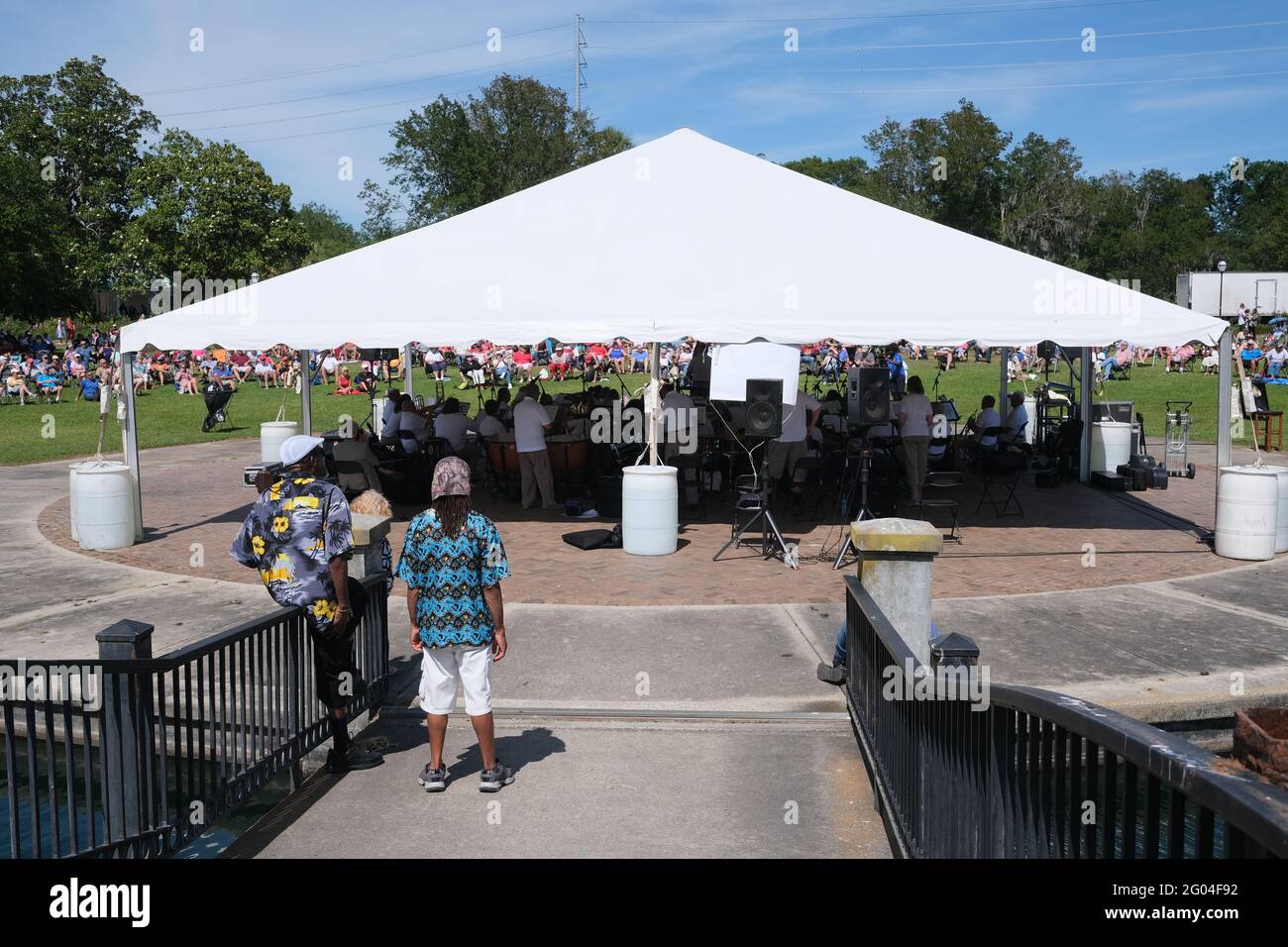 Memorial Day Concert in the park with Charleston Symphony Orchestra Stock Photo