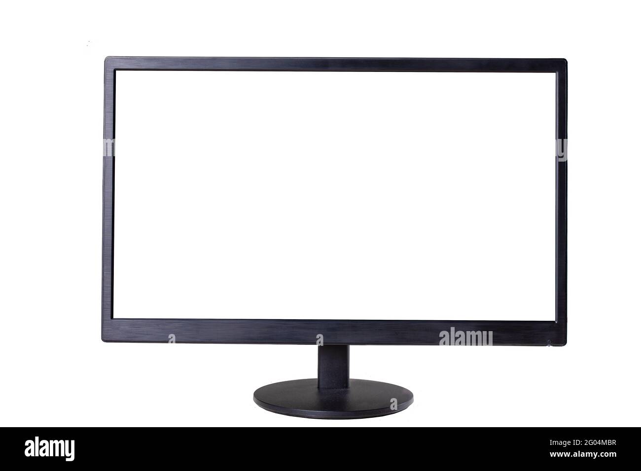 LCD monitor with space for graphics. Computer apparatus for displaying an image. Isolated background. Stock Photo