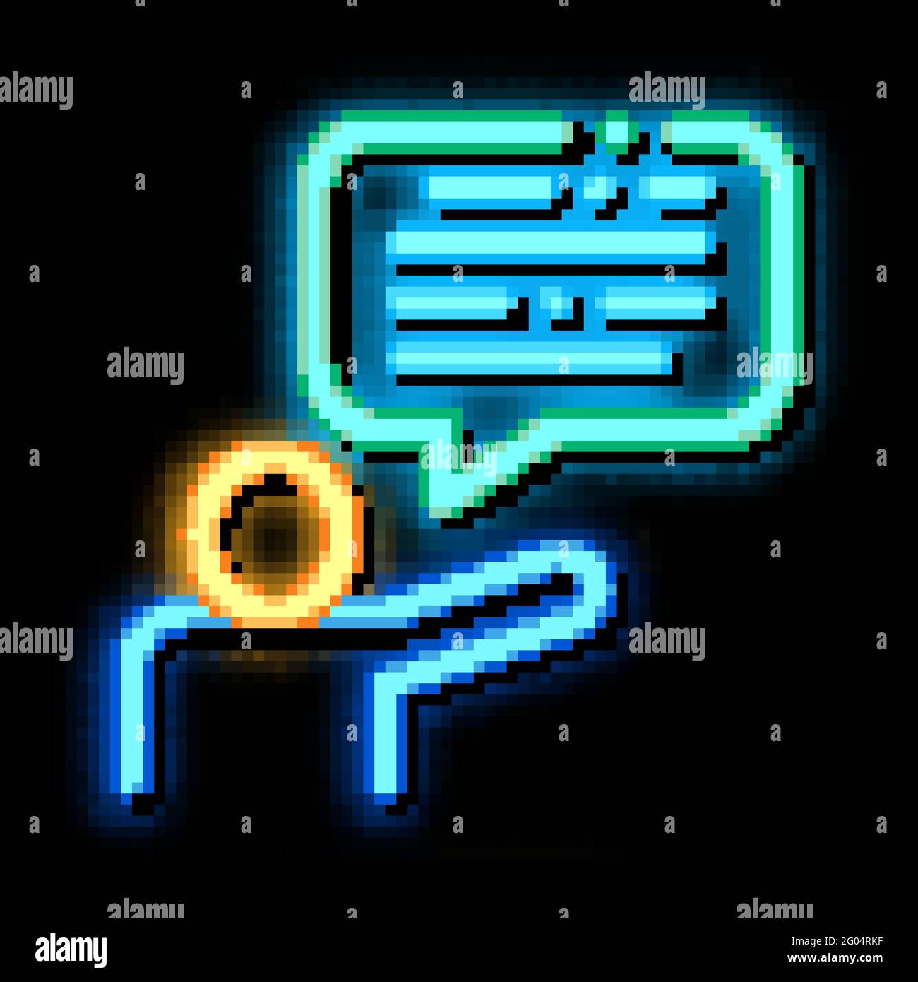 Speaker Human Talent neon glow icon illustration Stock Vector Image ...
