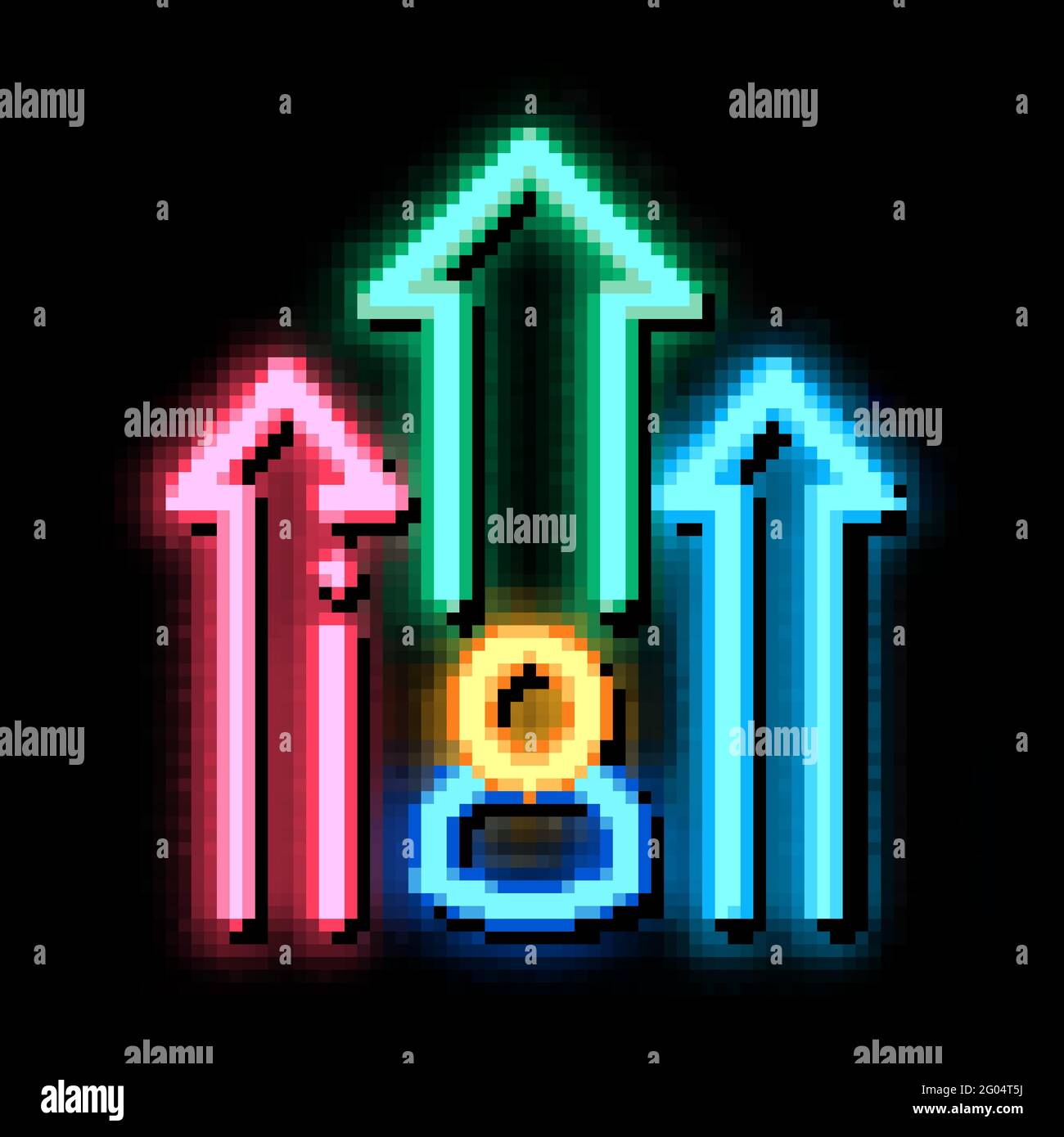 Human Talent neon glow icon illustration Stock Vector