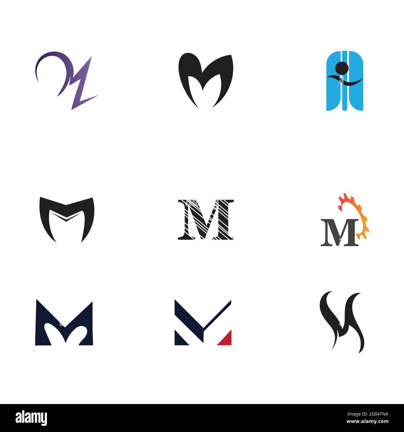 M Logo set Template vector icon design Stock Vector Image & Art - Alamy