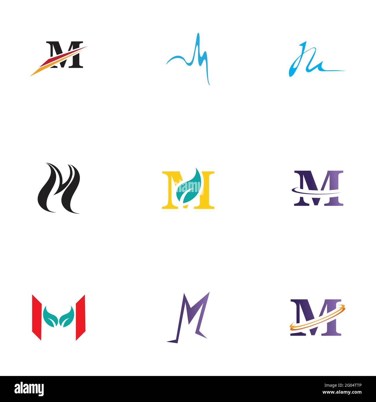 M Logo set Template vector icon design Stock Vector Image & Art - Alamy