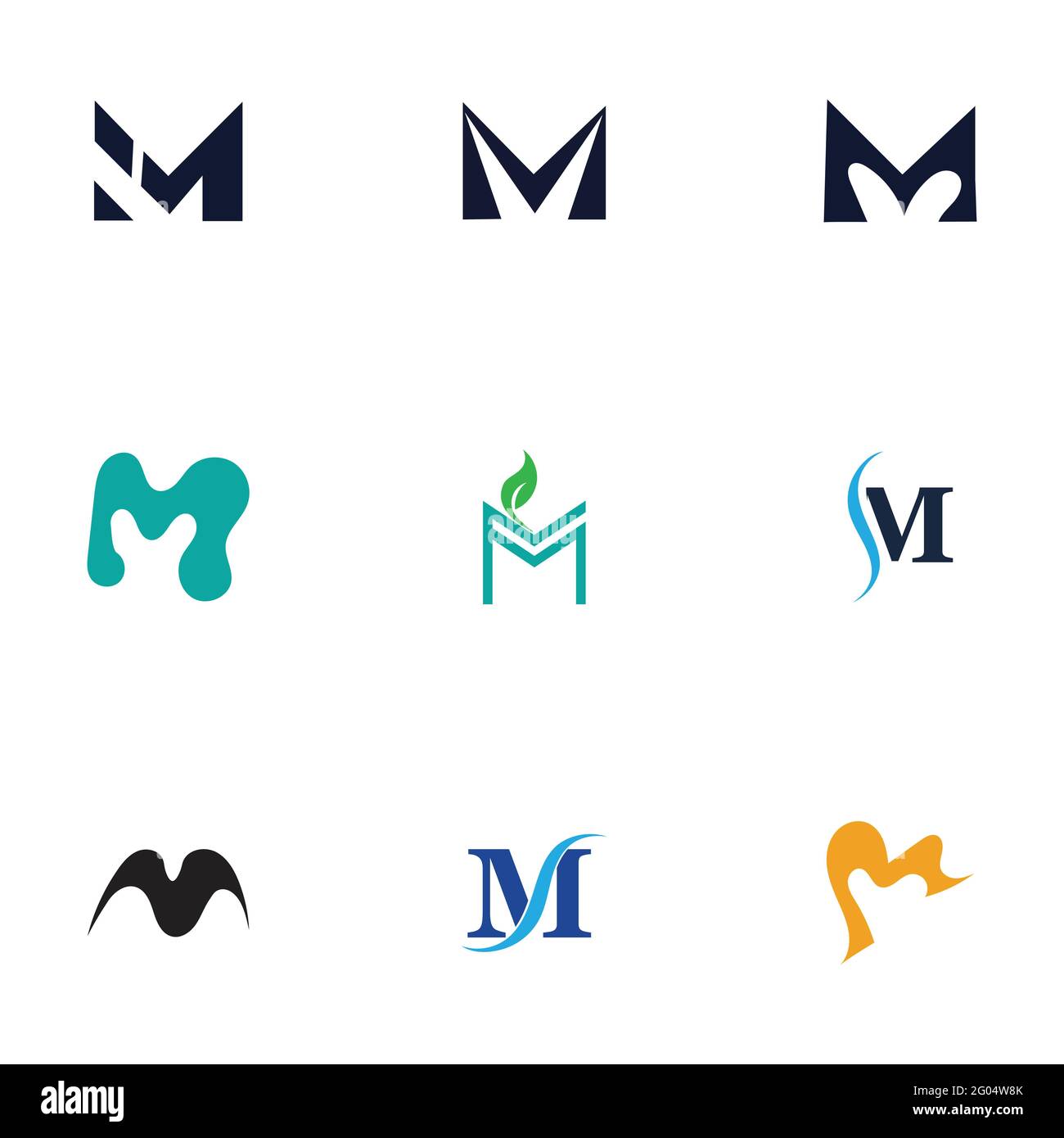 M Logo set Template vector icon design Stock Vector Image & Art - Alamy