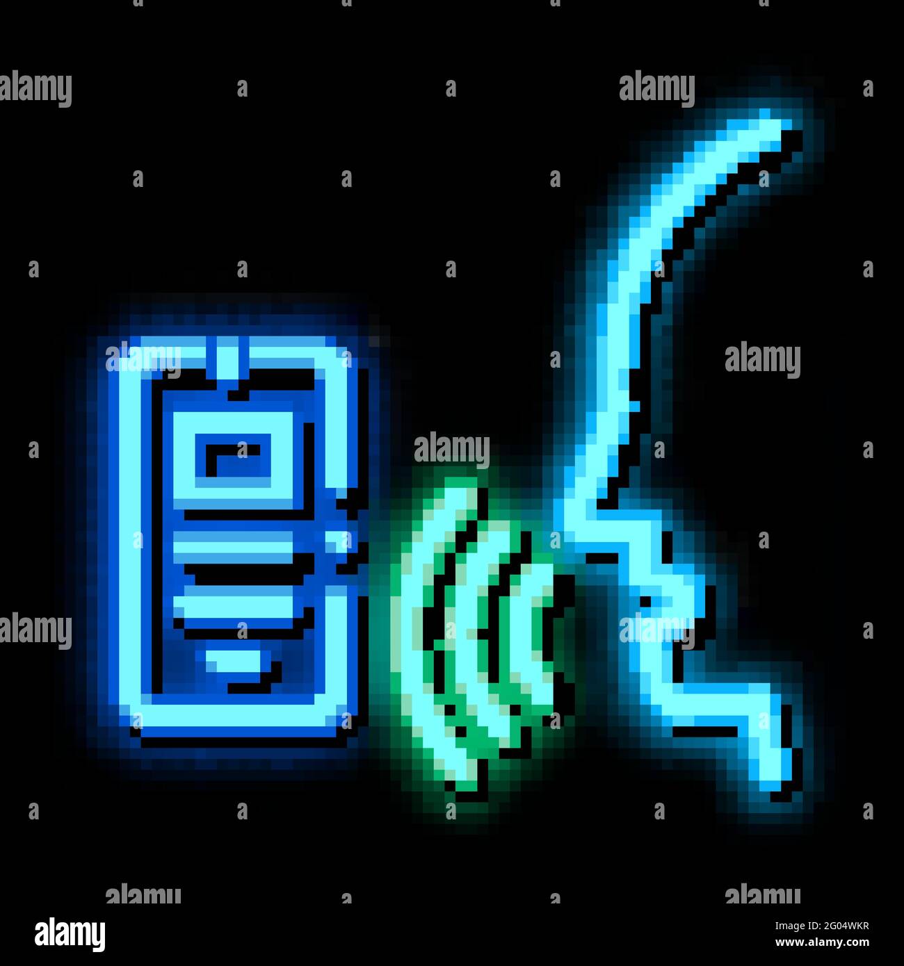 Smartphone Voice Control neon glow icon illustration Stock Vector Image ...