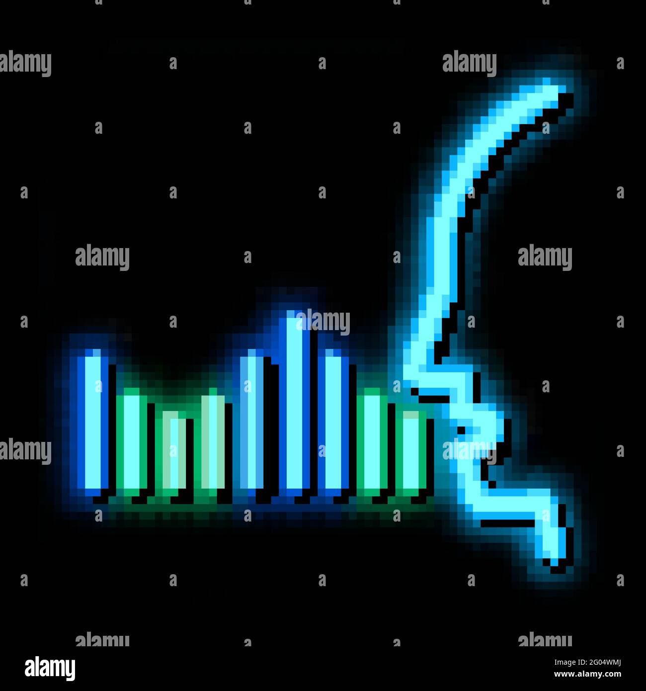 Human Voice Diagnostics Control neon glow icon illustration Stock Vector