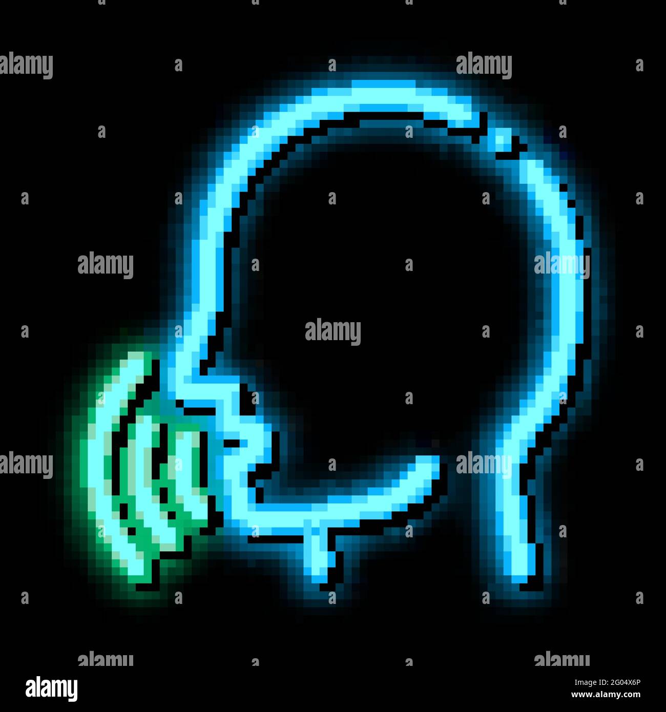 Human Voice Control neon glow icon illustration Stock Vector Image ...