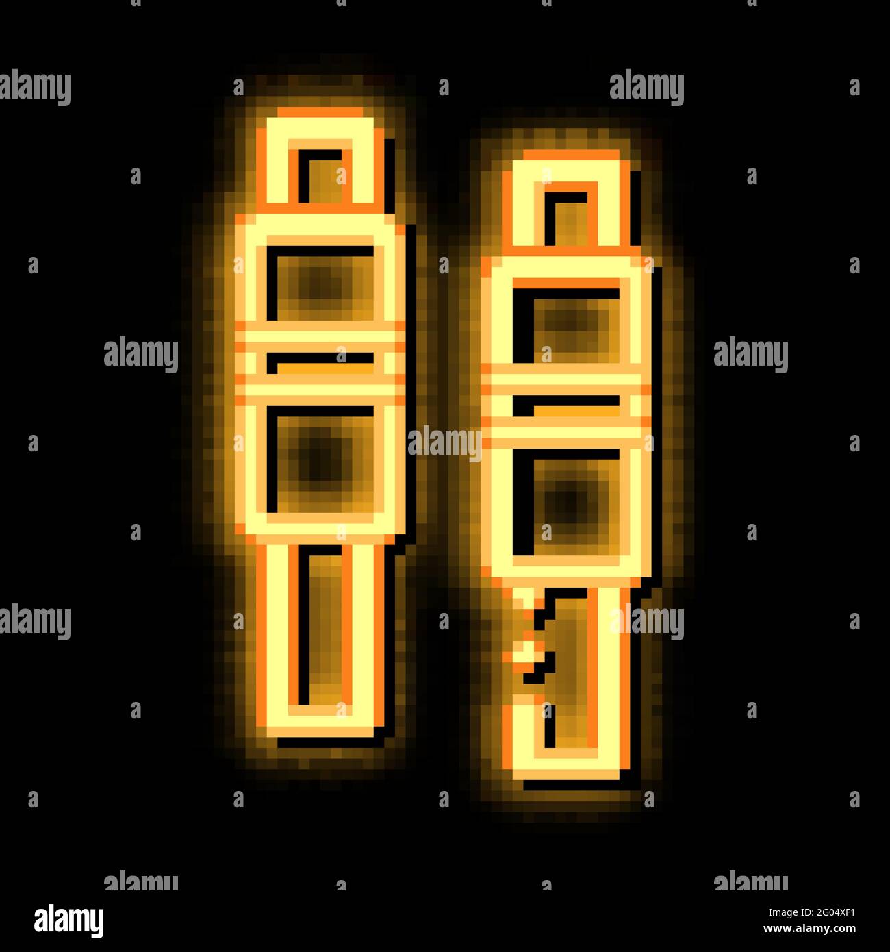 Bails neon glow icon illustration Stock Vector