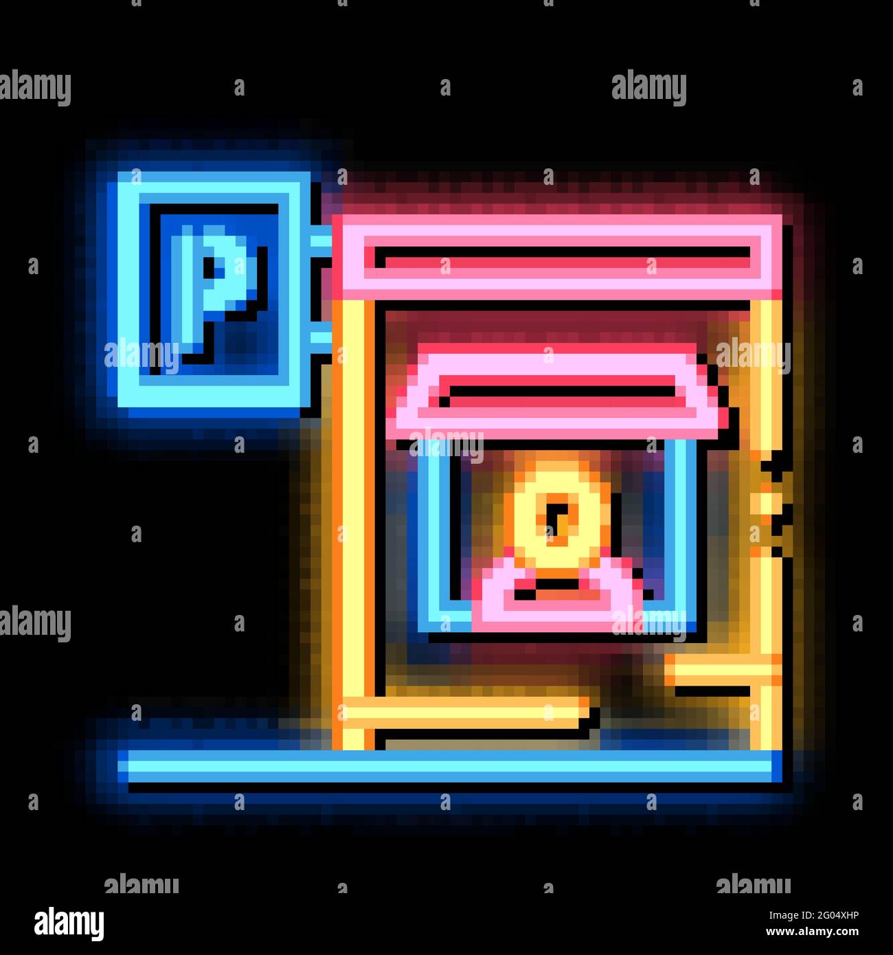 Parking neon glow icon illustration Stock Vector Image & Art - Alamy