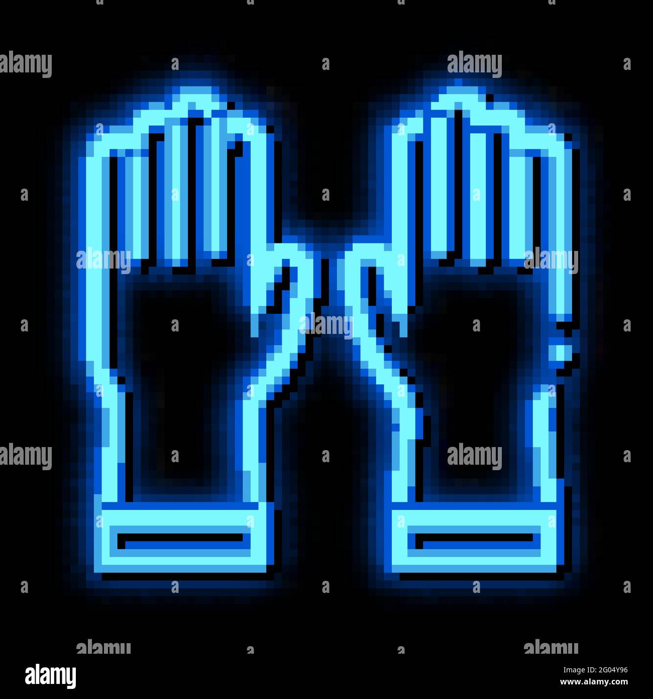 Protective Gloves neon glow icon illustration Stock Vector Image & Art ...