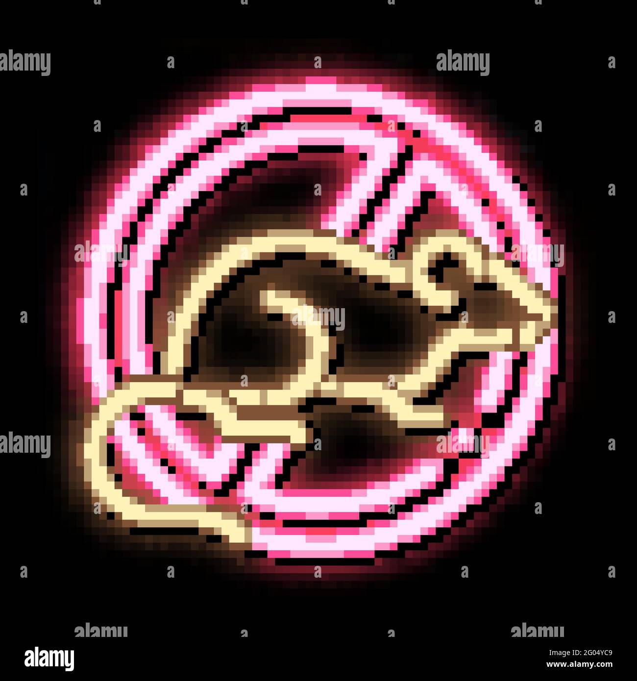 Sign Against Rat neon glow icon illustration Stock Vector Image & Art ...
