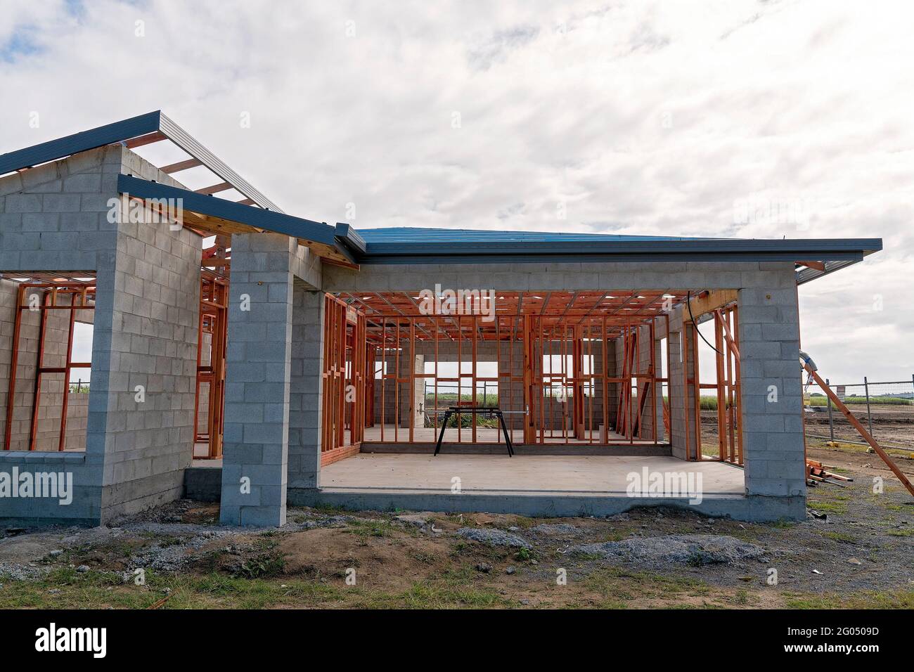 Mackay, Queensland, Australia May 2021 A house being constructed
