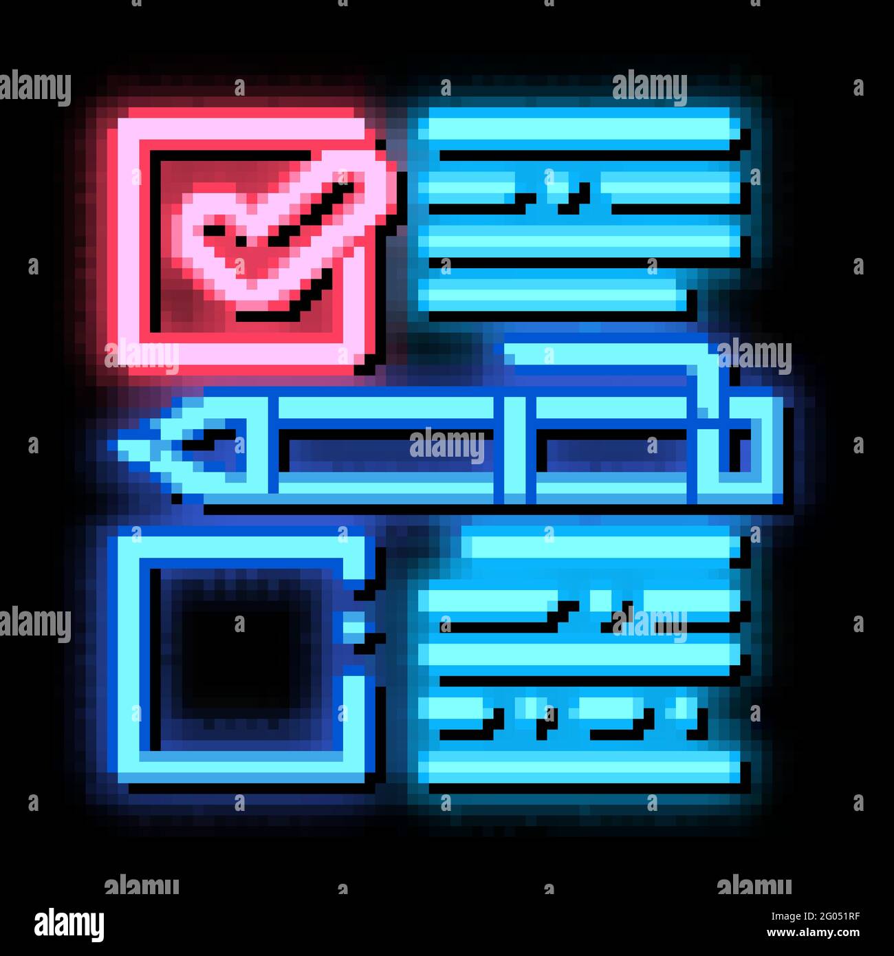 Voting Selection neon glow icon illustration Stock Vector Image & Art ...