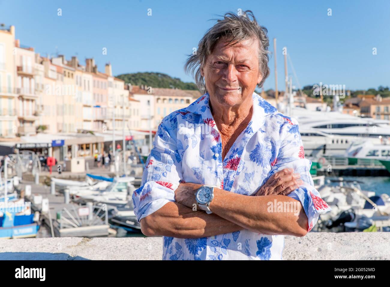 Saint Tropez, France. 25th May, 2021. Actor Herbert Herrmann sits on a ...
