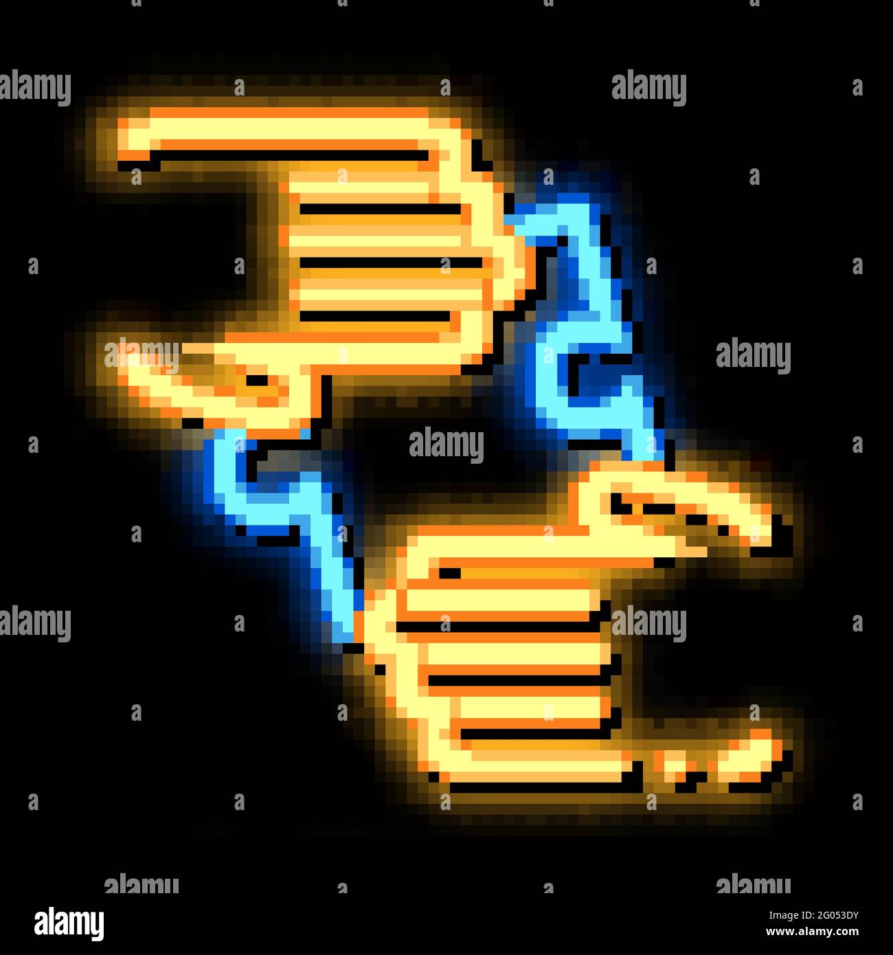 Hands Puzzle neon glow icon illustration Stock Vector