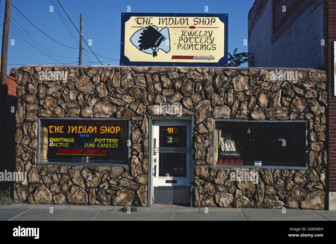1970s America -  The Indian Shop, Wichita, Kansas 1979 Stock Photo