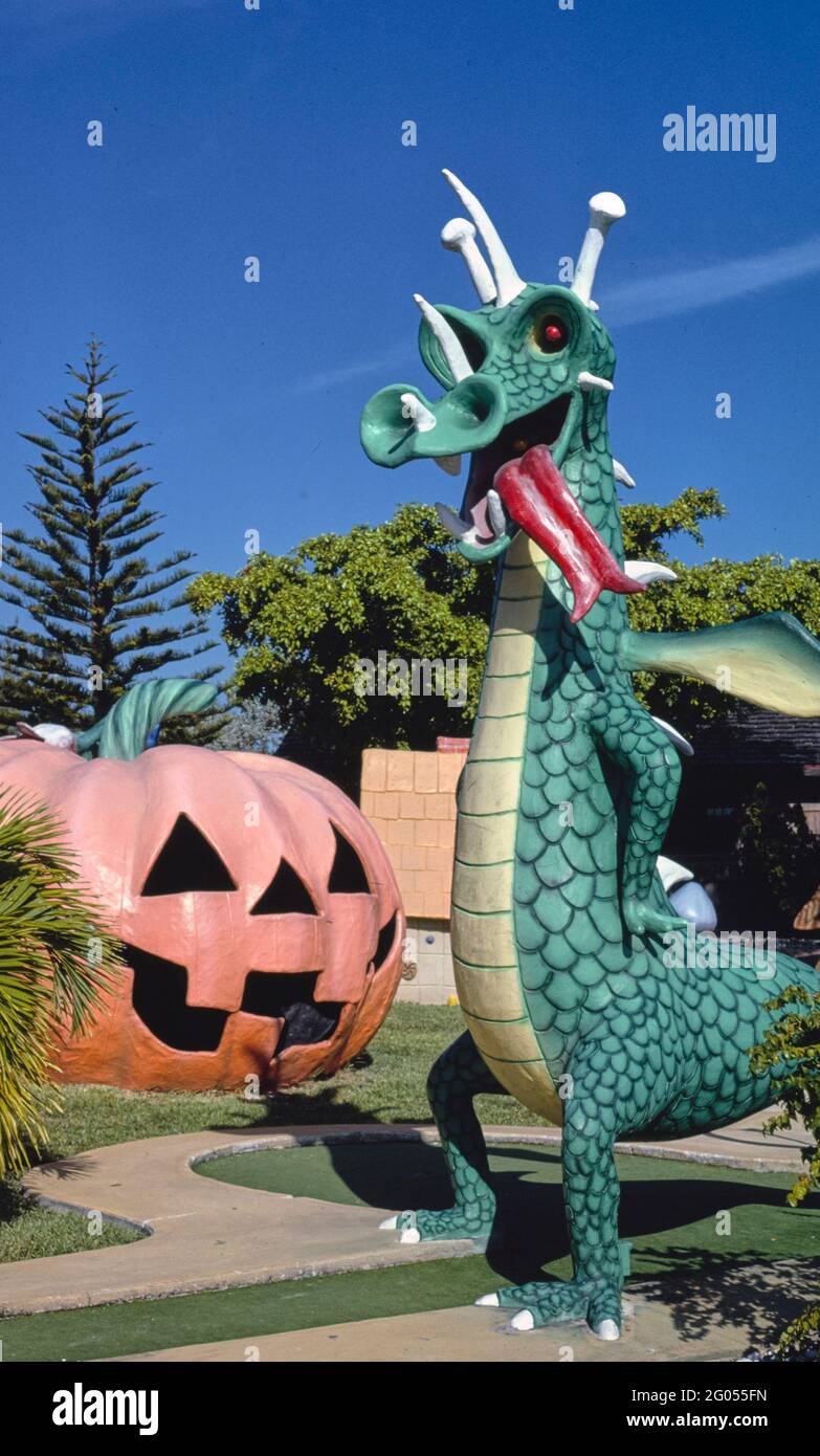 1980s America Magic Carpet mini golf, Key West, Florida 1985 Stock Photo Alamy