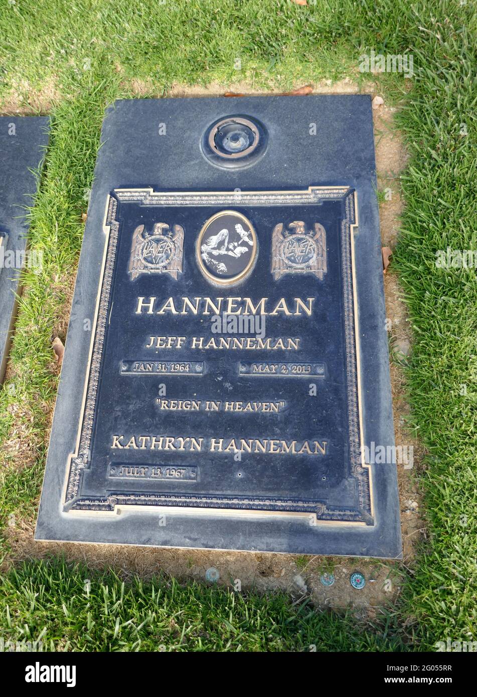 Corona del Mar, California, USA 29th May 2021 A general view of atmosphere  of musician Jeff Hanneman's Grave at Pacific View Memorial Park at 3500  Pacific View Drive where Kobe & Gigi