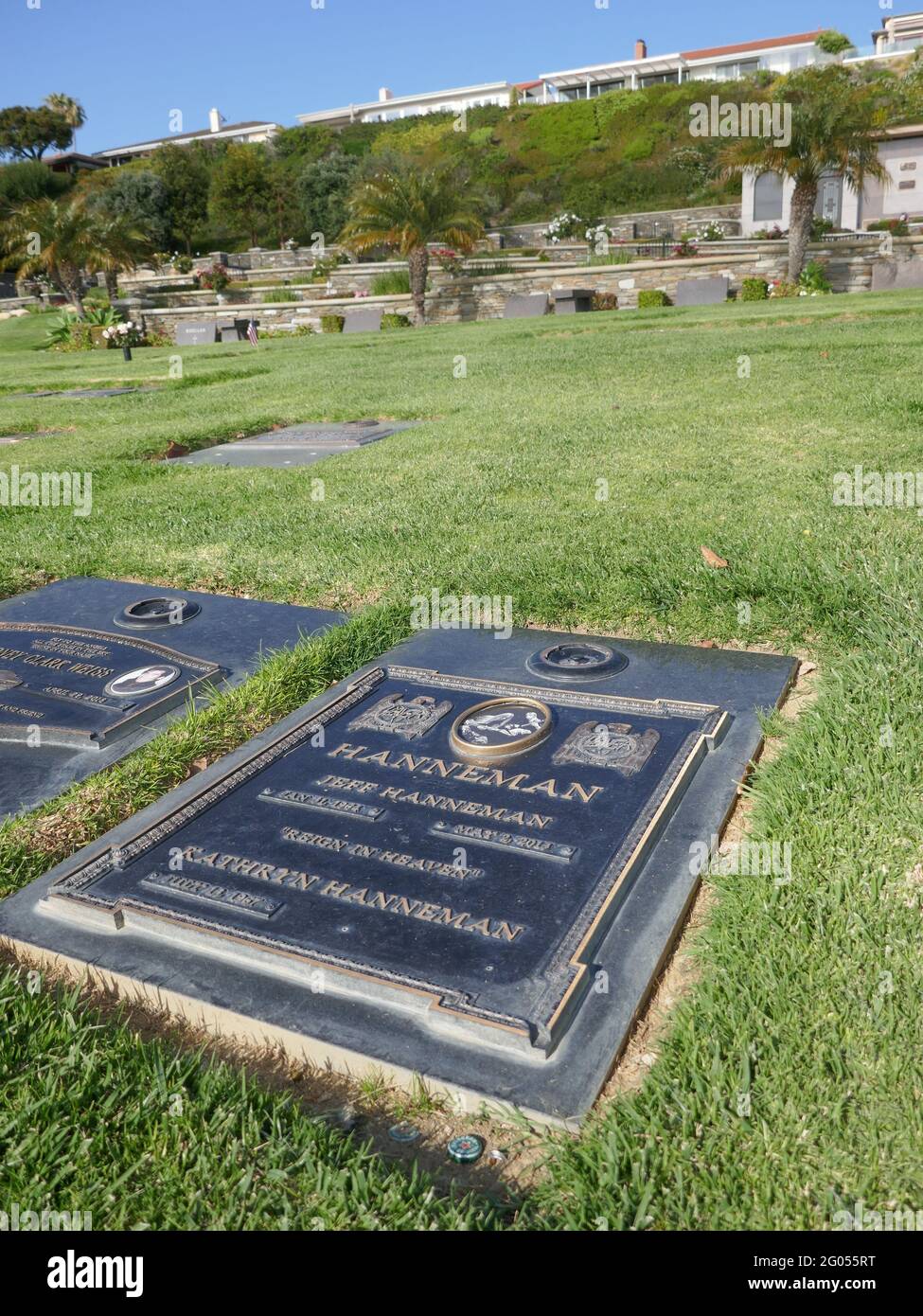 Corona del Mar, California, USA 29th May 2021 A general view of atmosphere  of musician Jeff Hanneman's Grave at Pacific View Memorial Park at 3500  Pacific View Drive where Kobe & Gigi