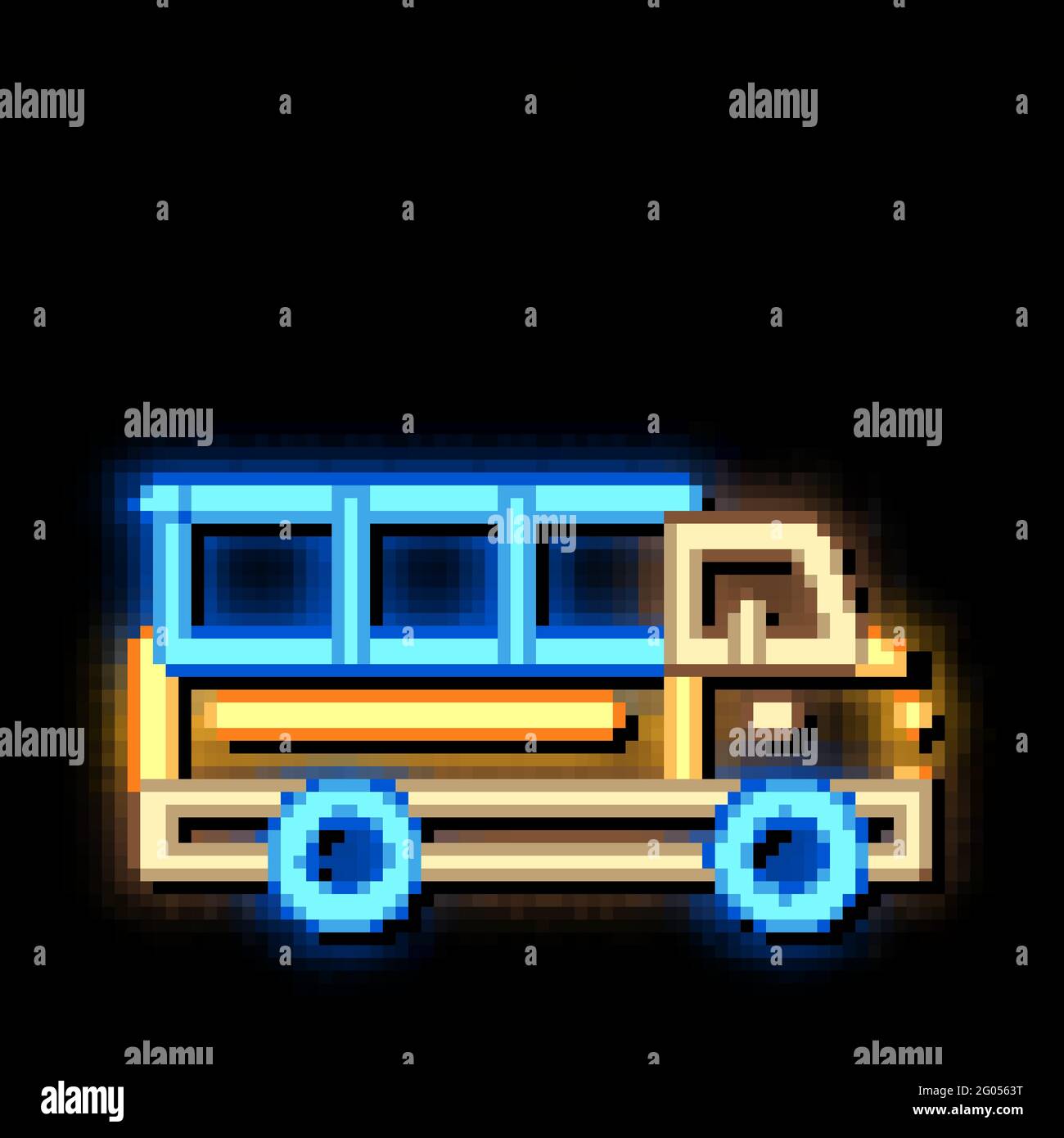 Truck neon glow icon illustration Stock Vector Image & Art - Alamy
