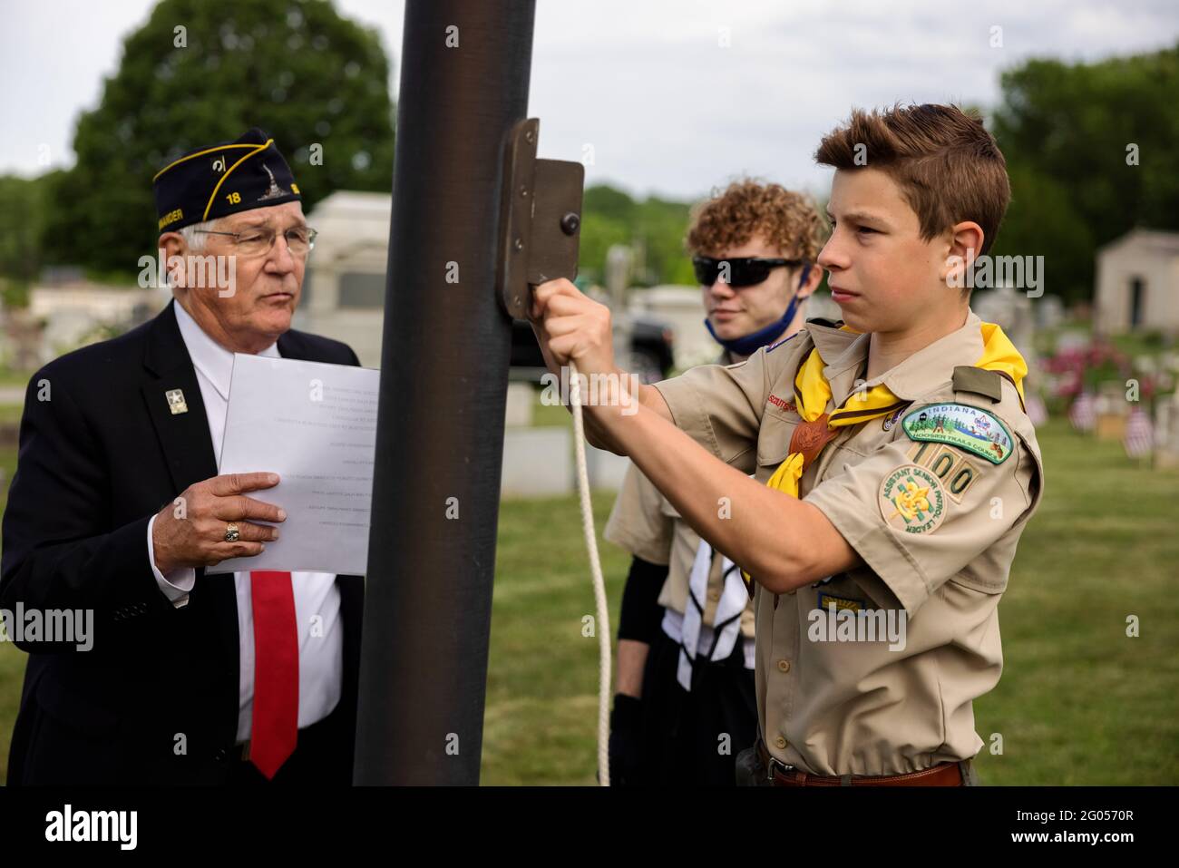 Bloomington, United States. 31st May, 2021. Josh Young, center, and Eli