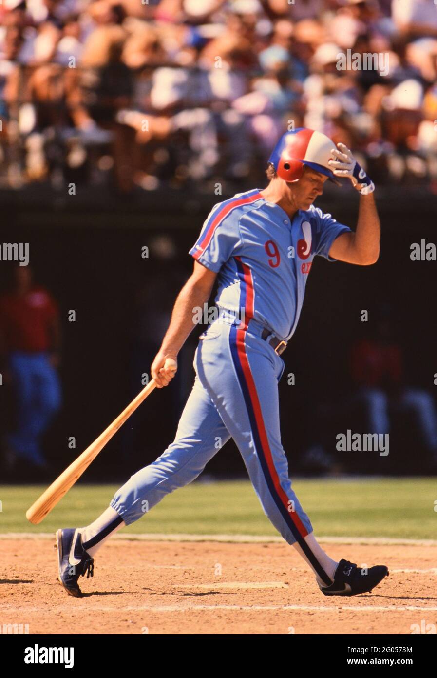 Montreal Expos baseball player Graig Nettles at bat -- Please credit  photographer Kirk Schlea Stock Photo - Alamy