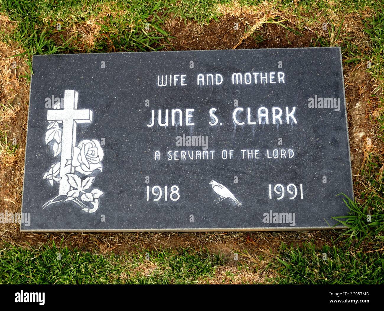 Corona del Mar, California, USA 29th May 2021 A general view of atmosphere  of actress June Storey, real name June Clark's Grave at Pacific View  Memorial Park at 3500 Pacific View Drive