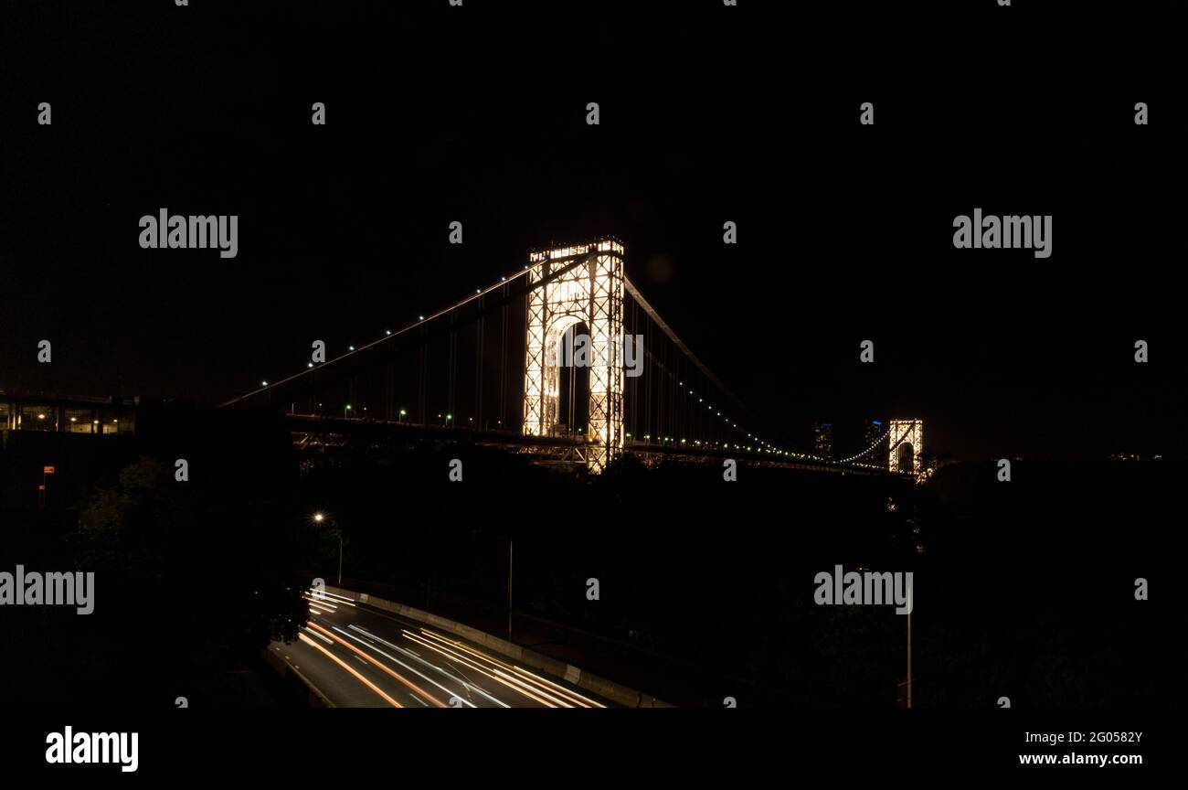 New York, NY May 31, 2021 Washington Bridge connecting New York and New Jersey over