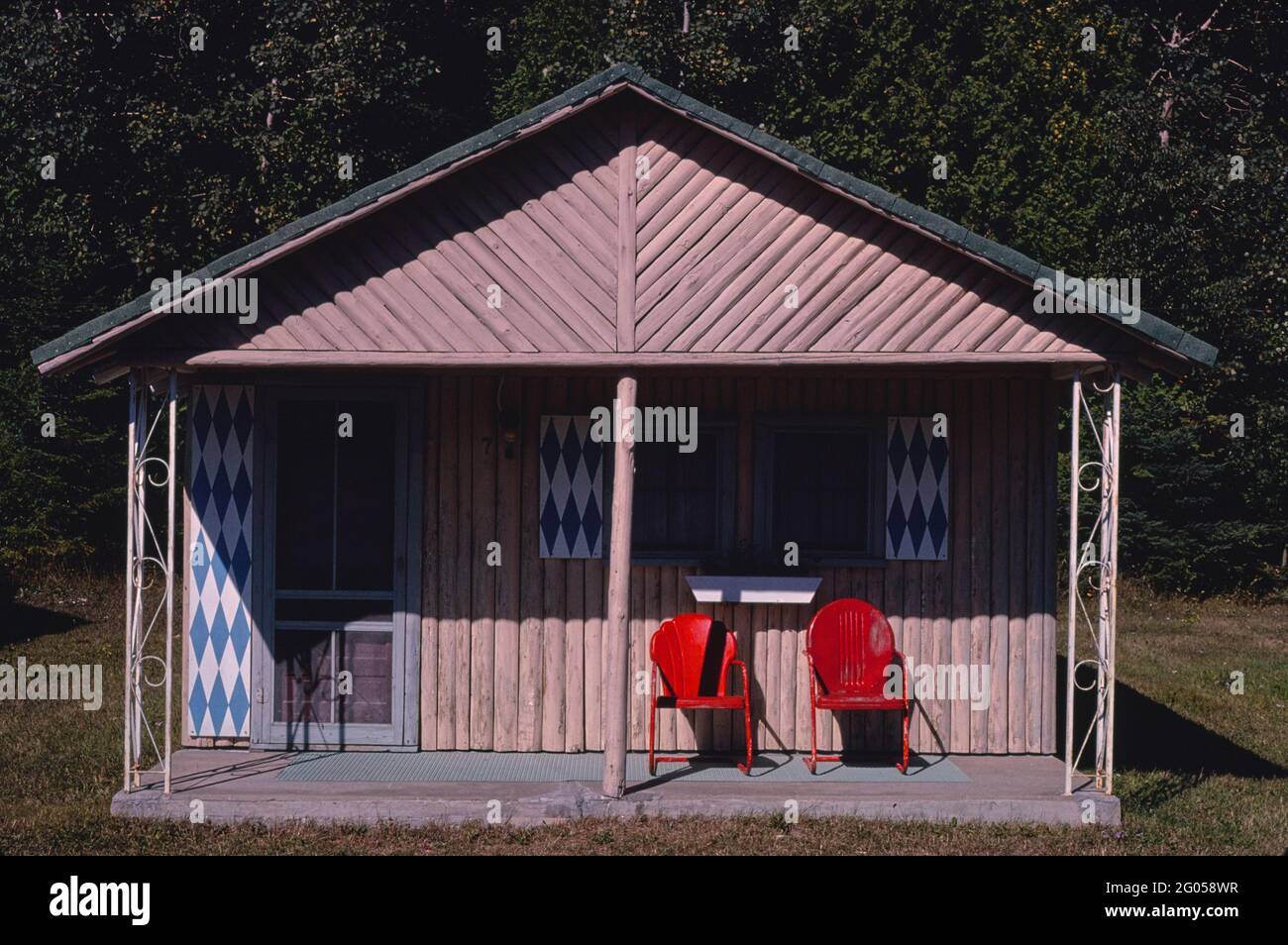 1980s United States Pine Cone Cabins, Saint Ignace, Michigan 1980