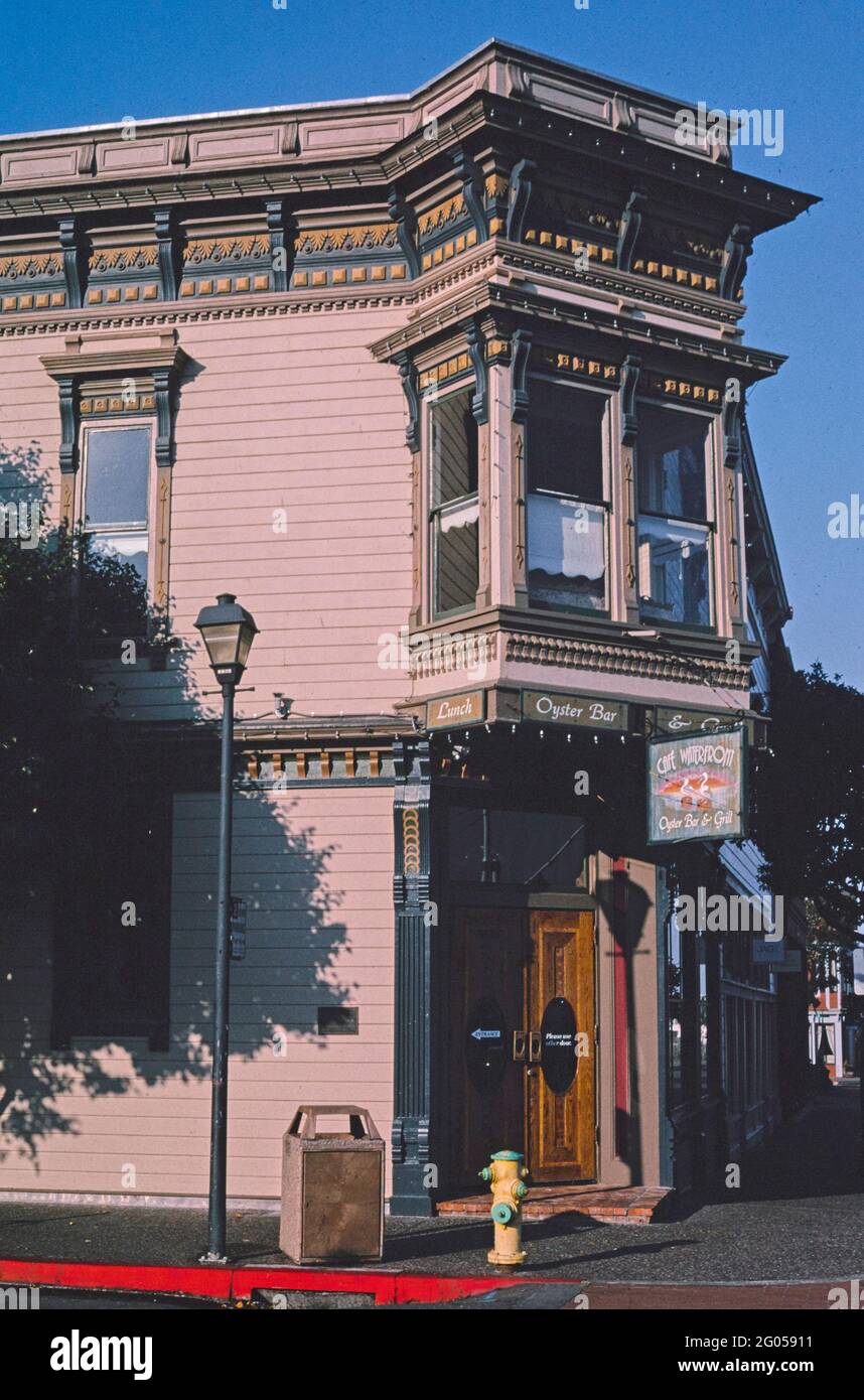 2000s America Cafe Waterfront, Eureka, California 2003 Stock Photo