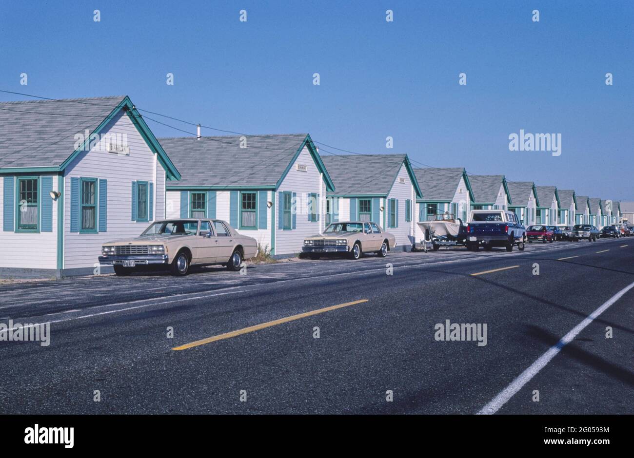 1980s United States -  Day's Cottages, North Truro, Massachusetts 1984 Stock Photo