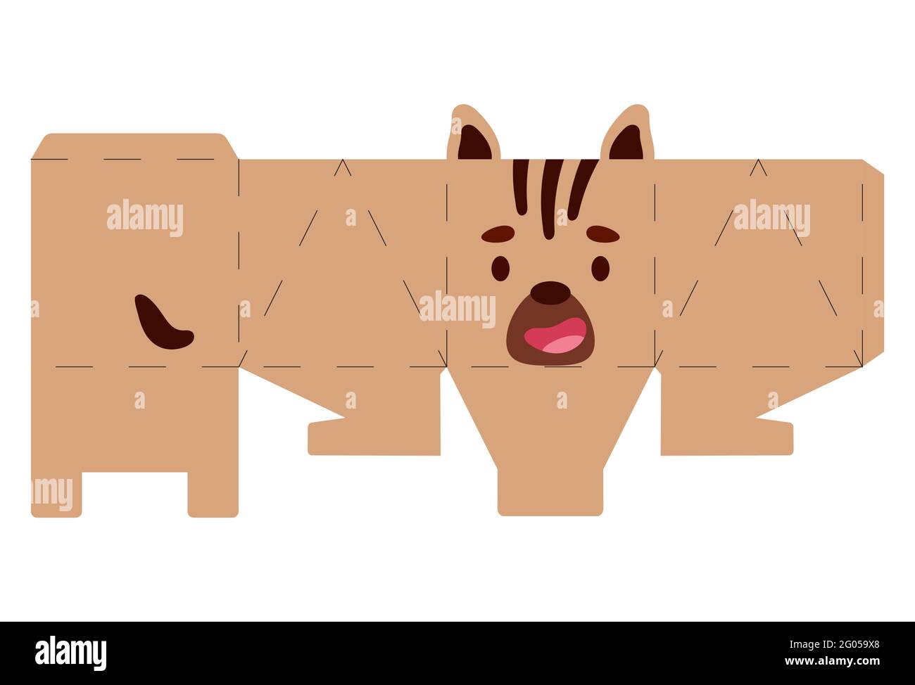 Party favor box hyena design for sweets, candies, small presents, bakery.  Package template, great design for any purposes, birthdays, baby showers,  ha Stock Vector Image & Art - Alamy